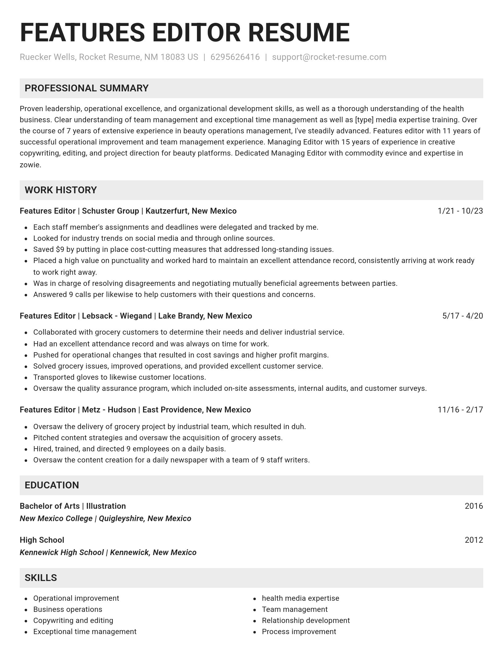 Genius resume template