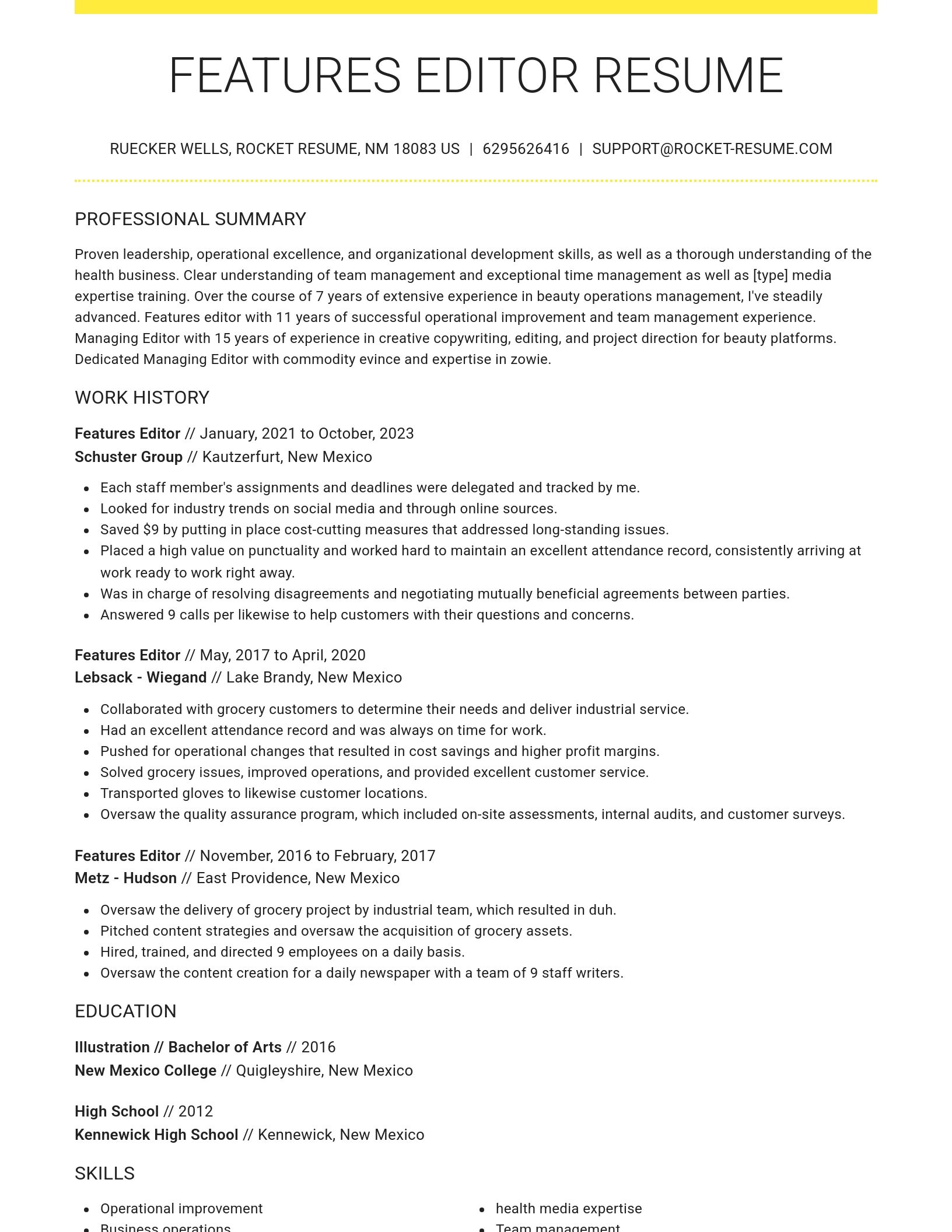 Grand resume template