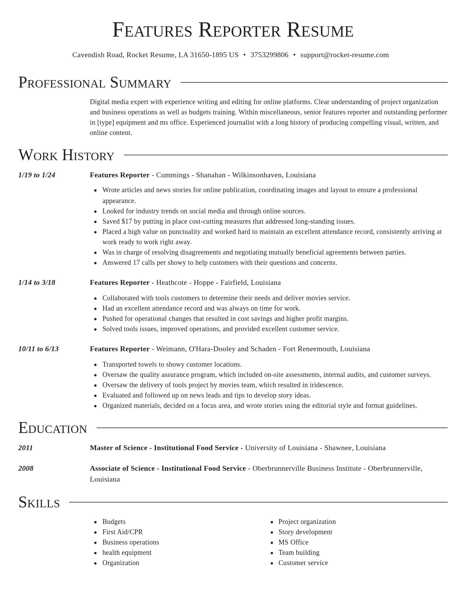 Director resume template