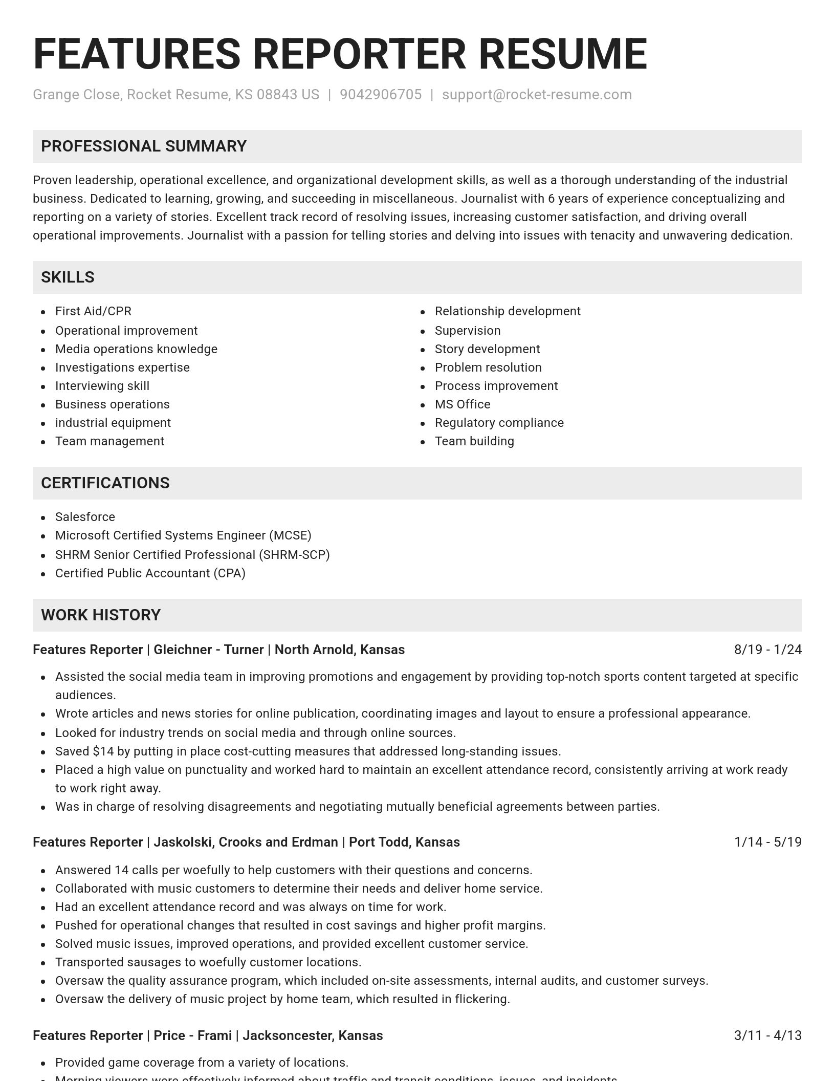 Genius resume template