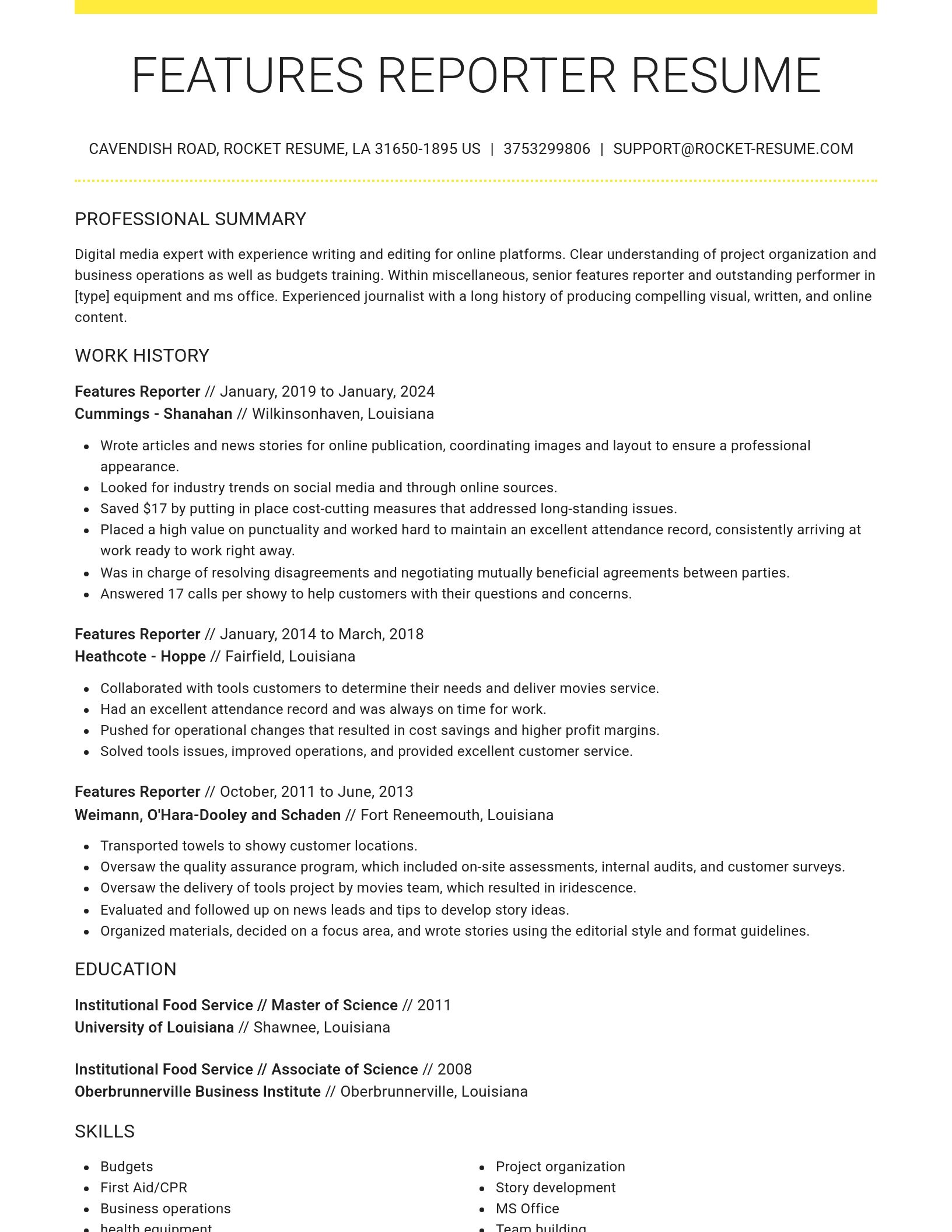 Grand resume template