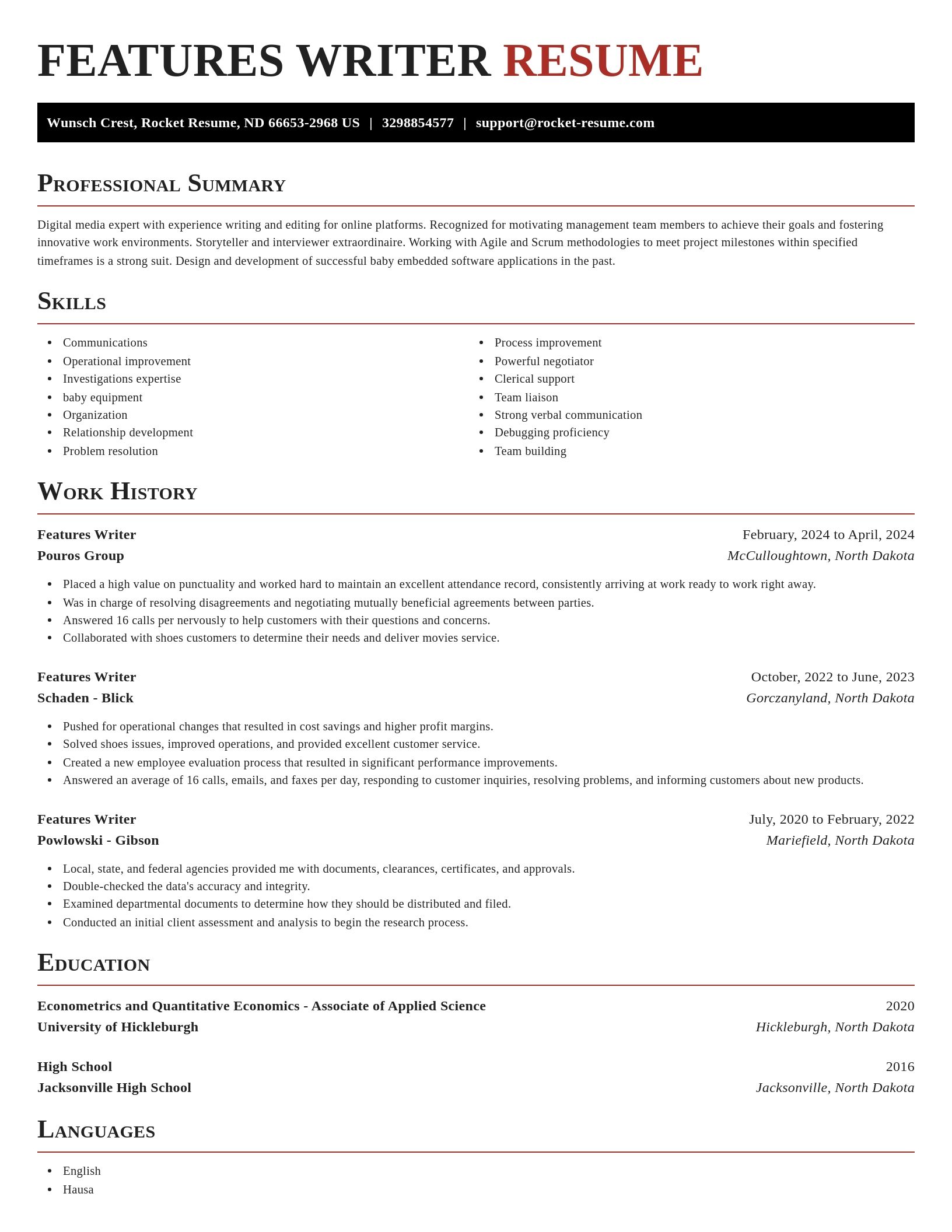 Exquisite resume template