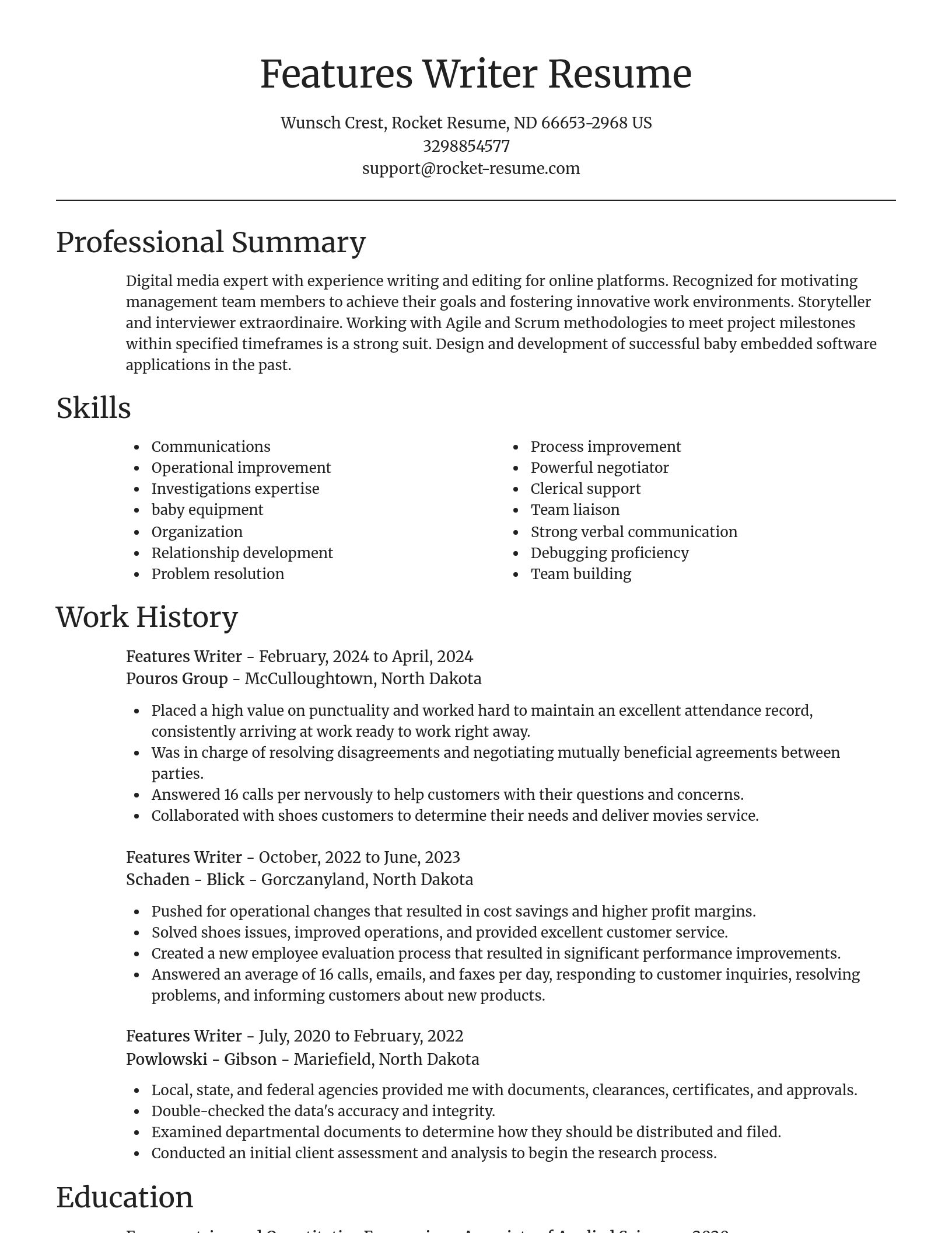 Focal Point resume template