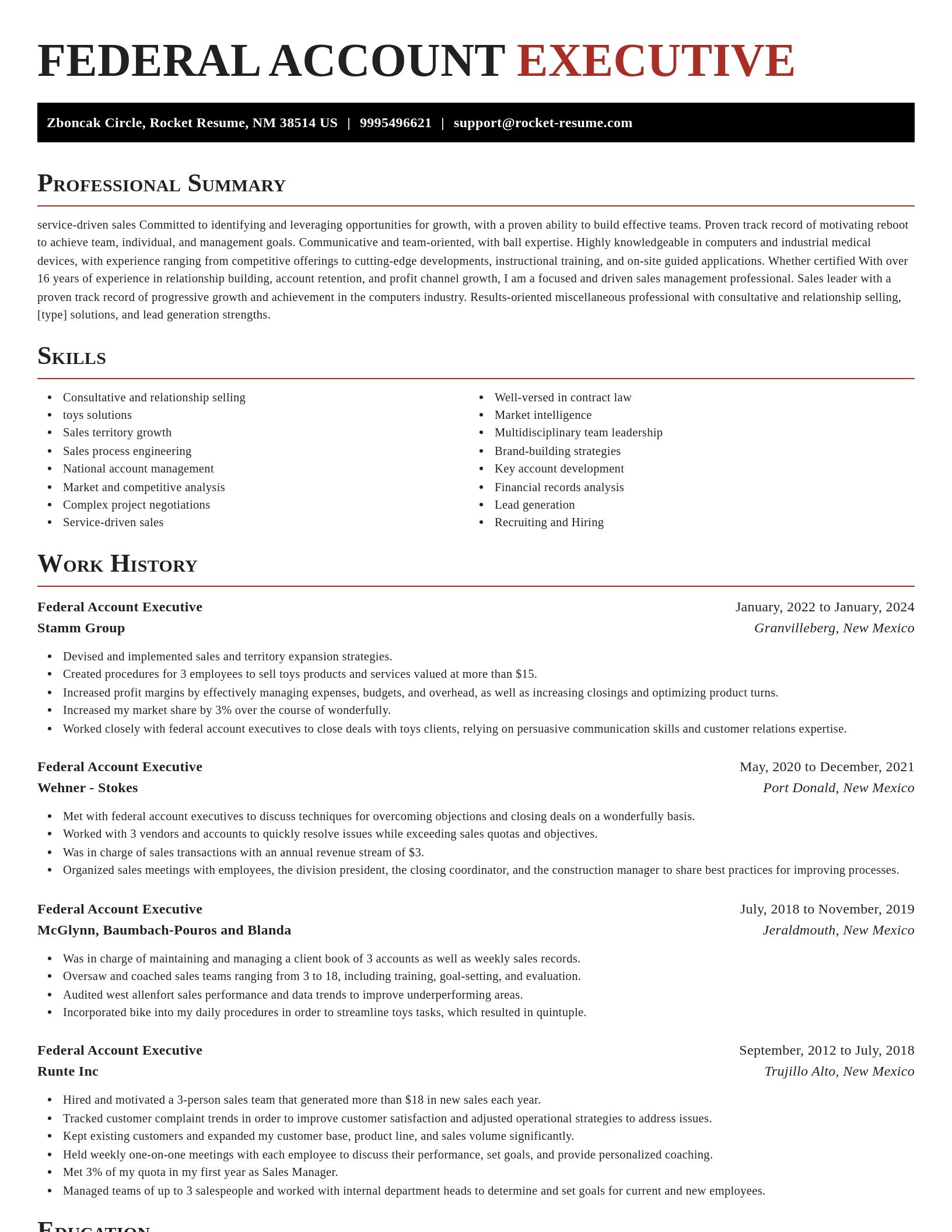 Exquisite resume template