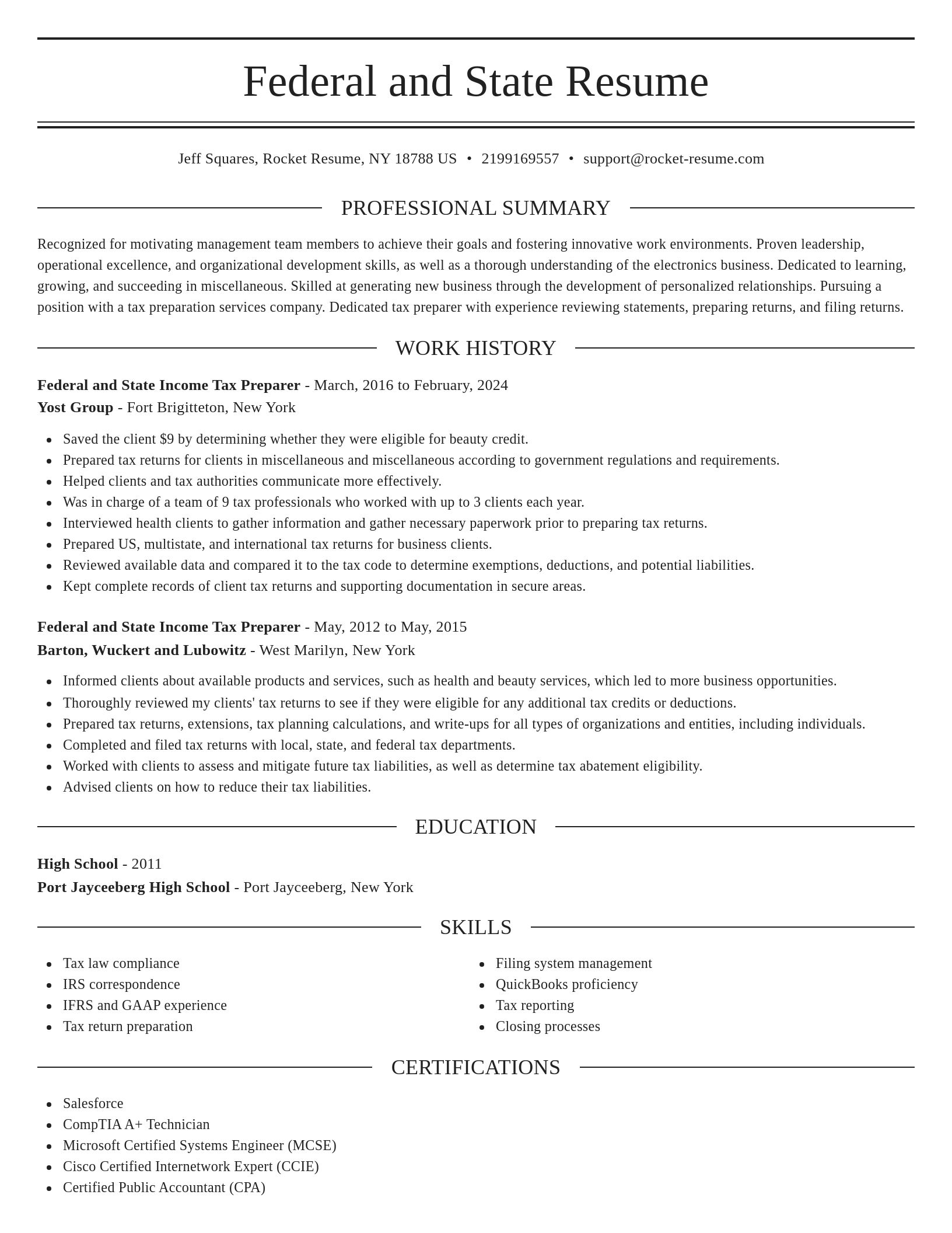 Elegant resume template