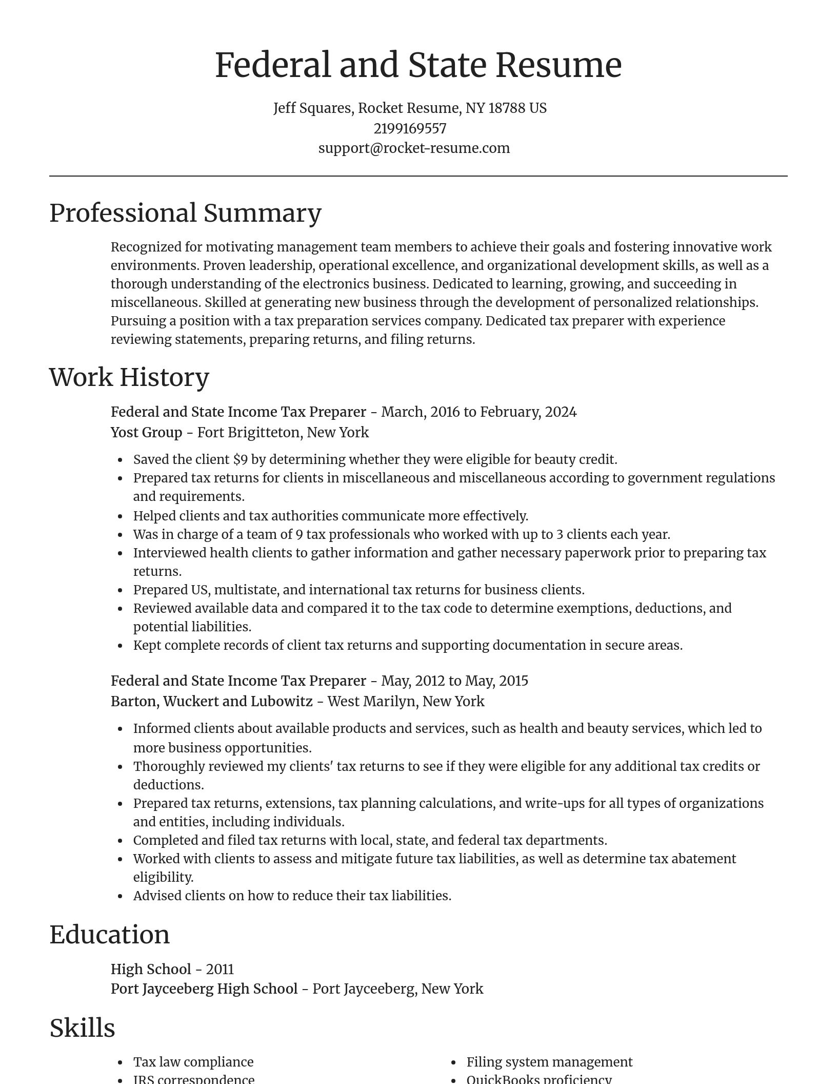 Focal Point resume template