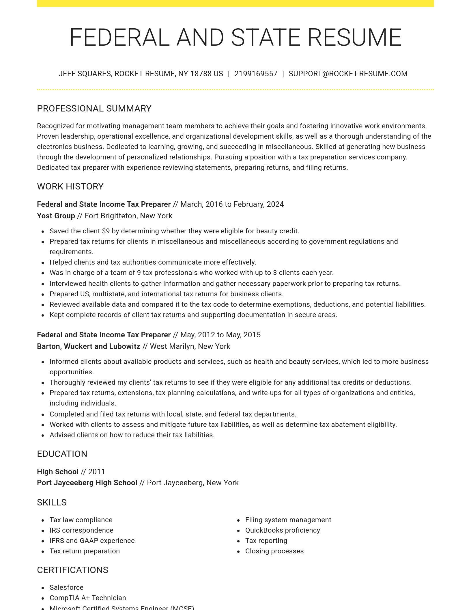 Grand resume template