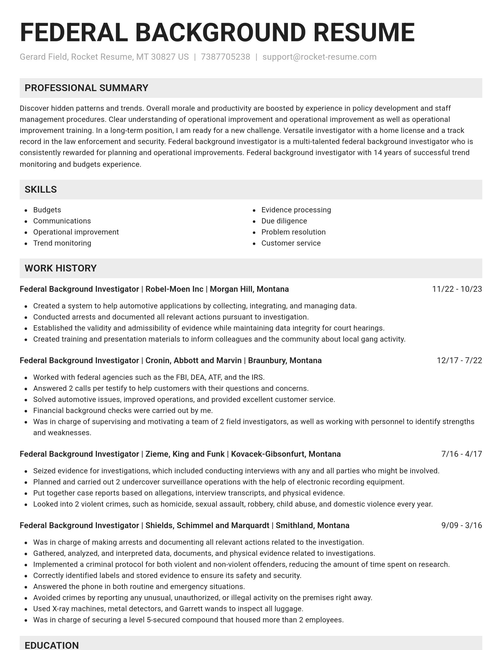Genius resume template