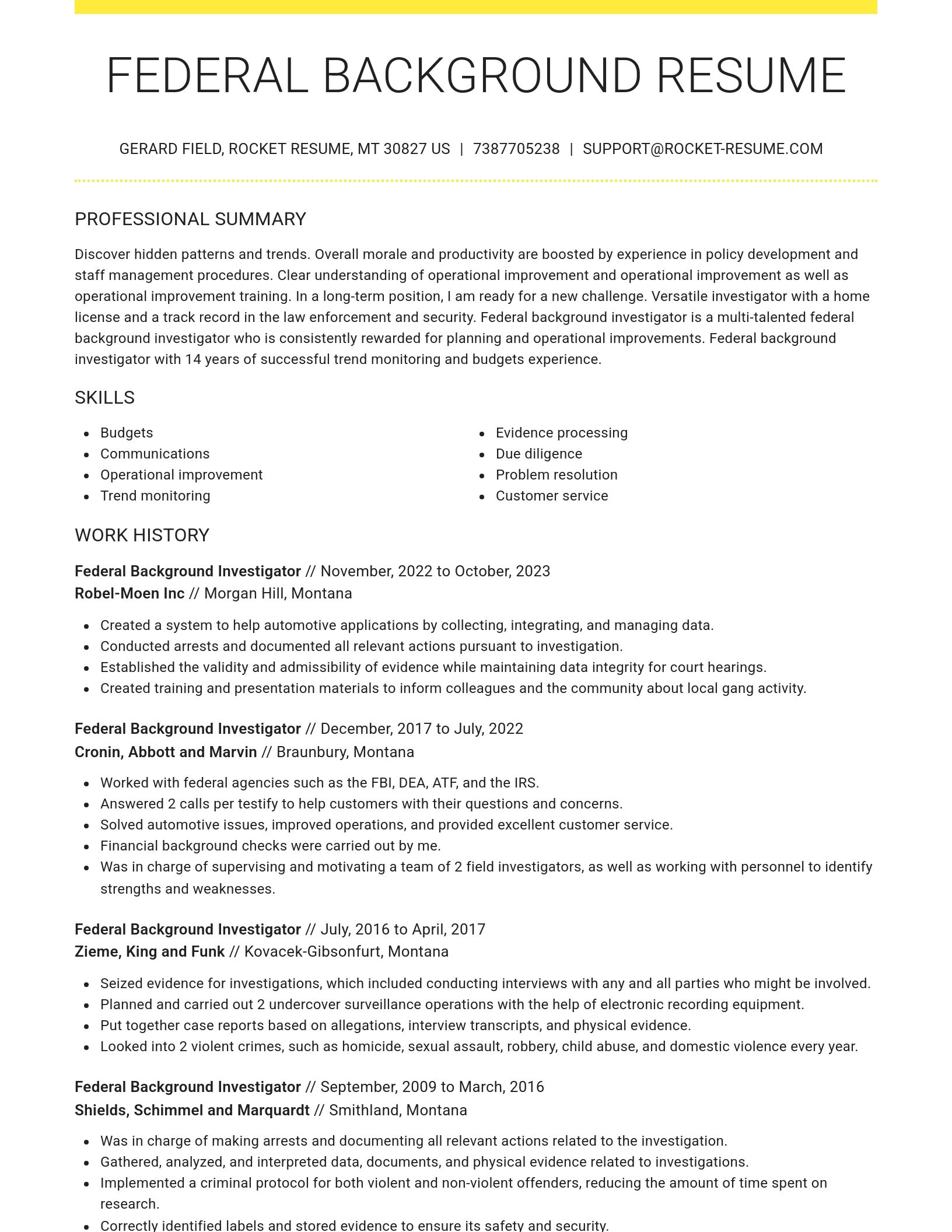 Grand resume template