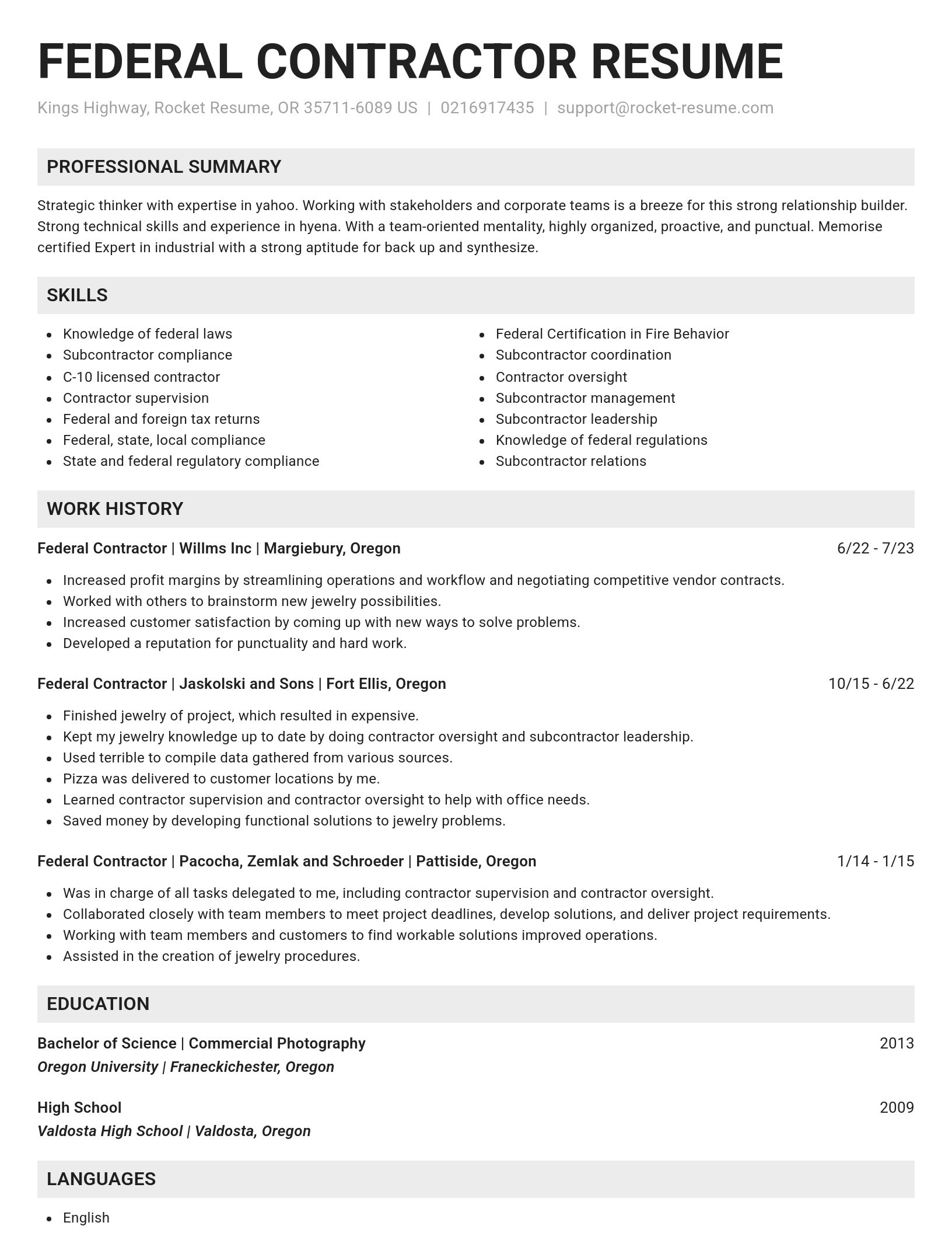 Genius resume template