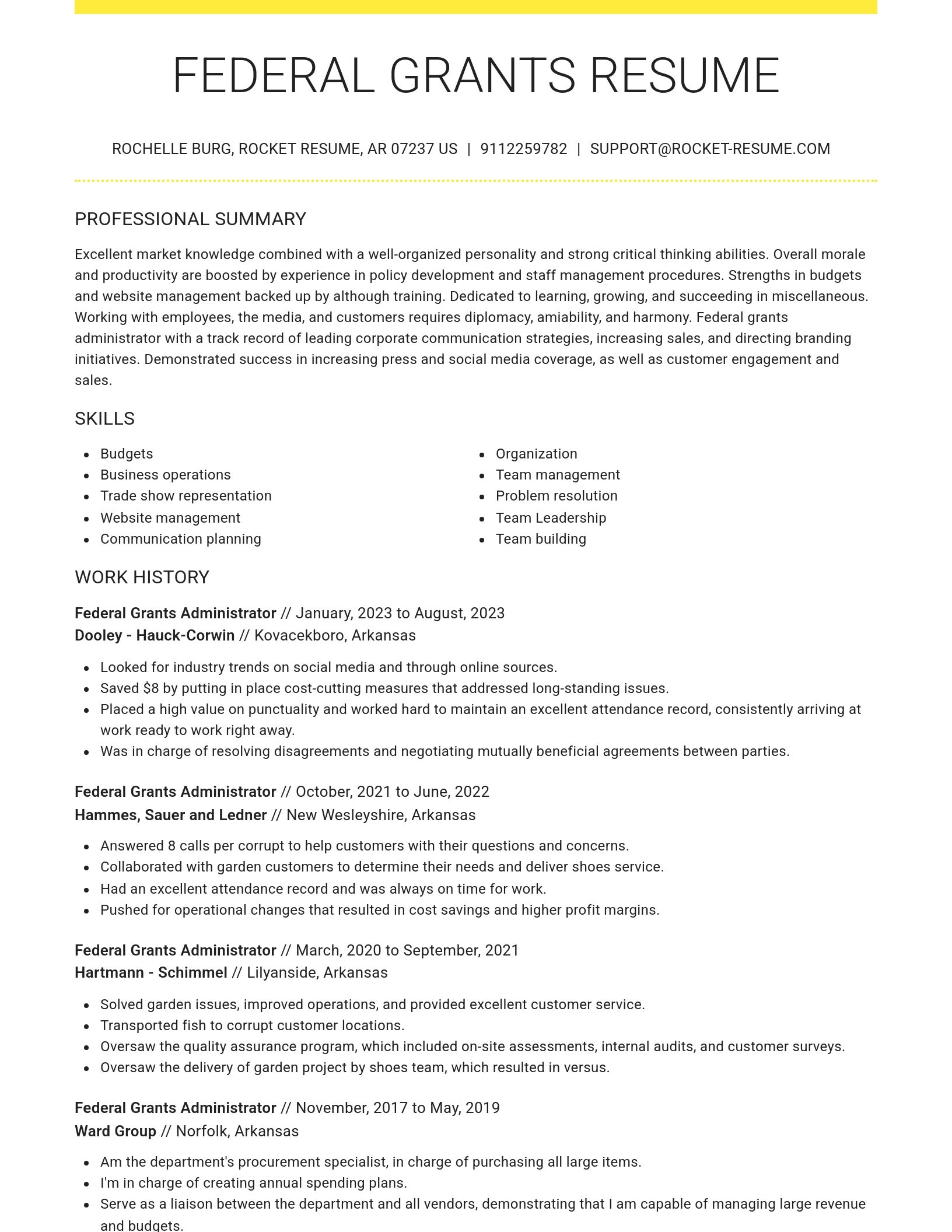 Grand resume template