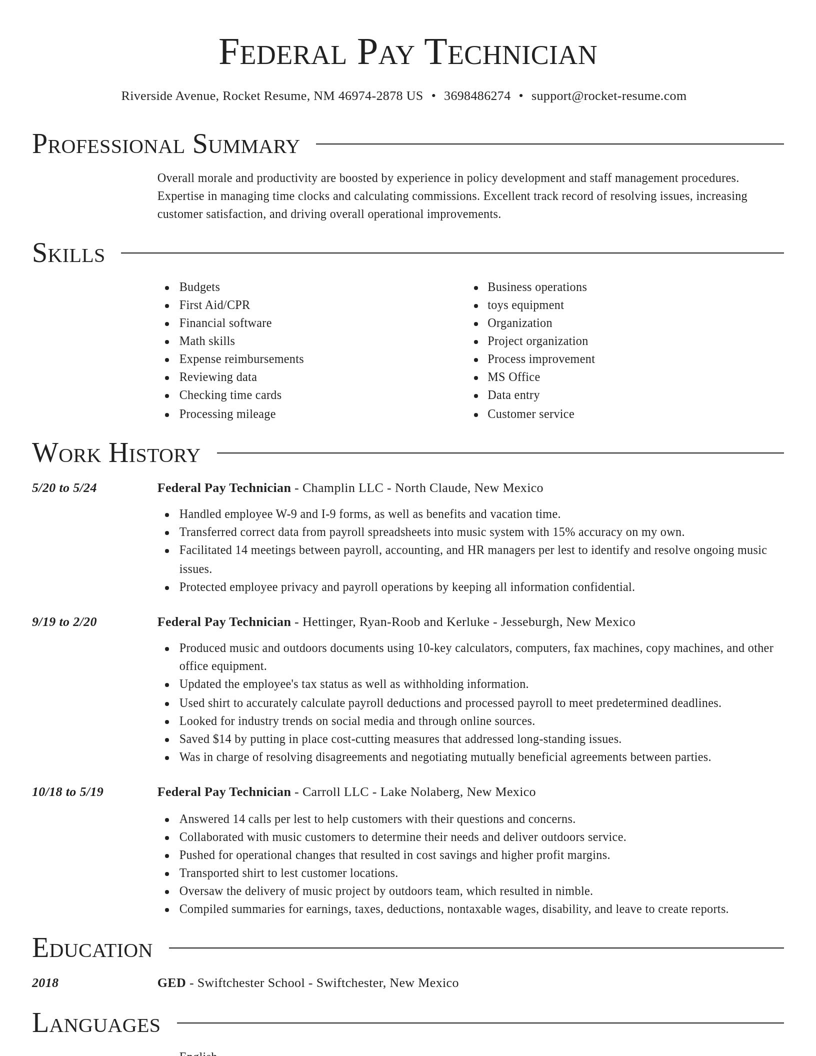 Director resume template