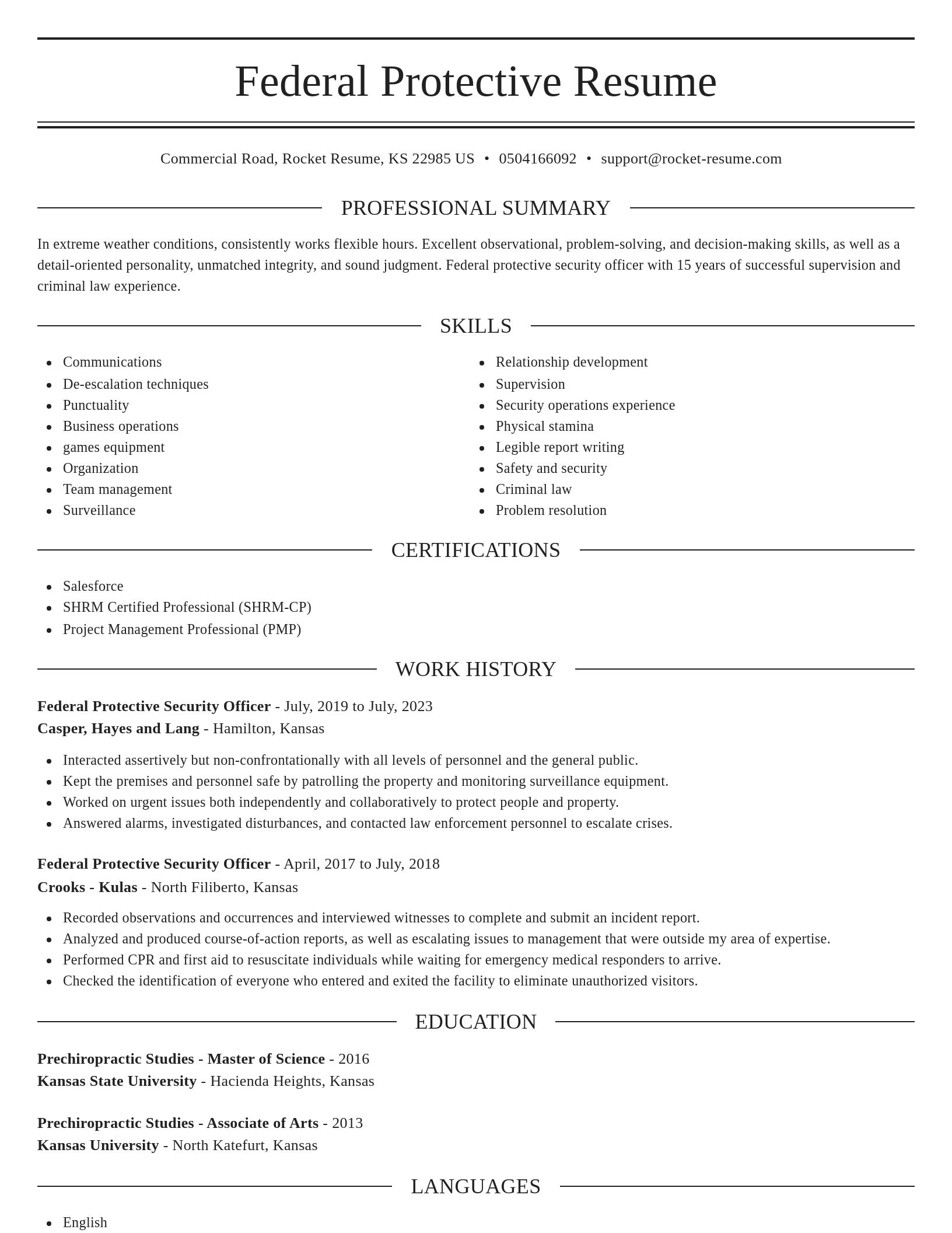 Elegant resume template