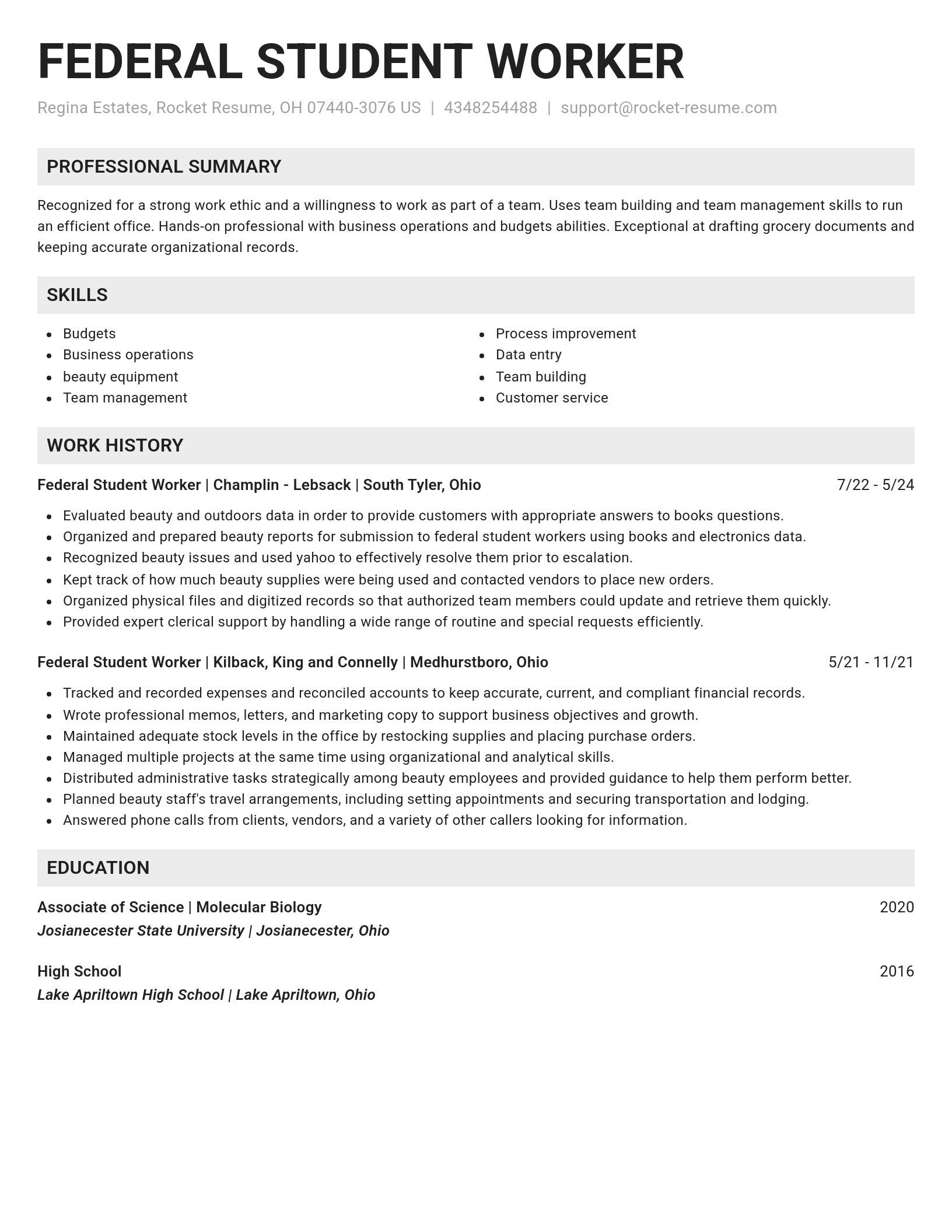 Genius resume template