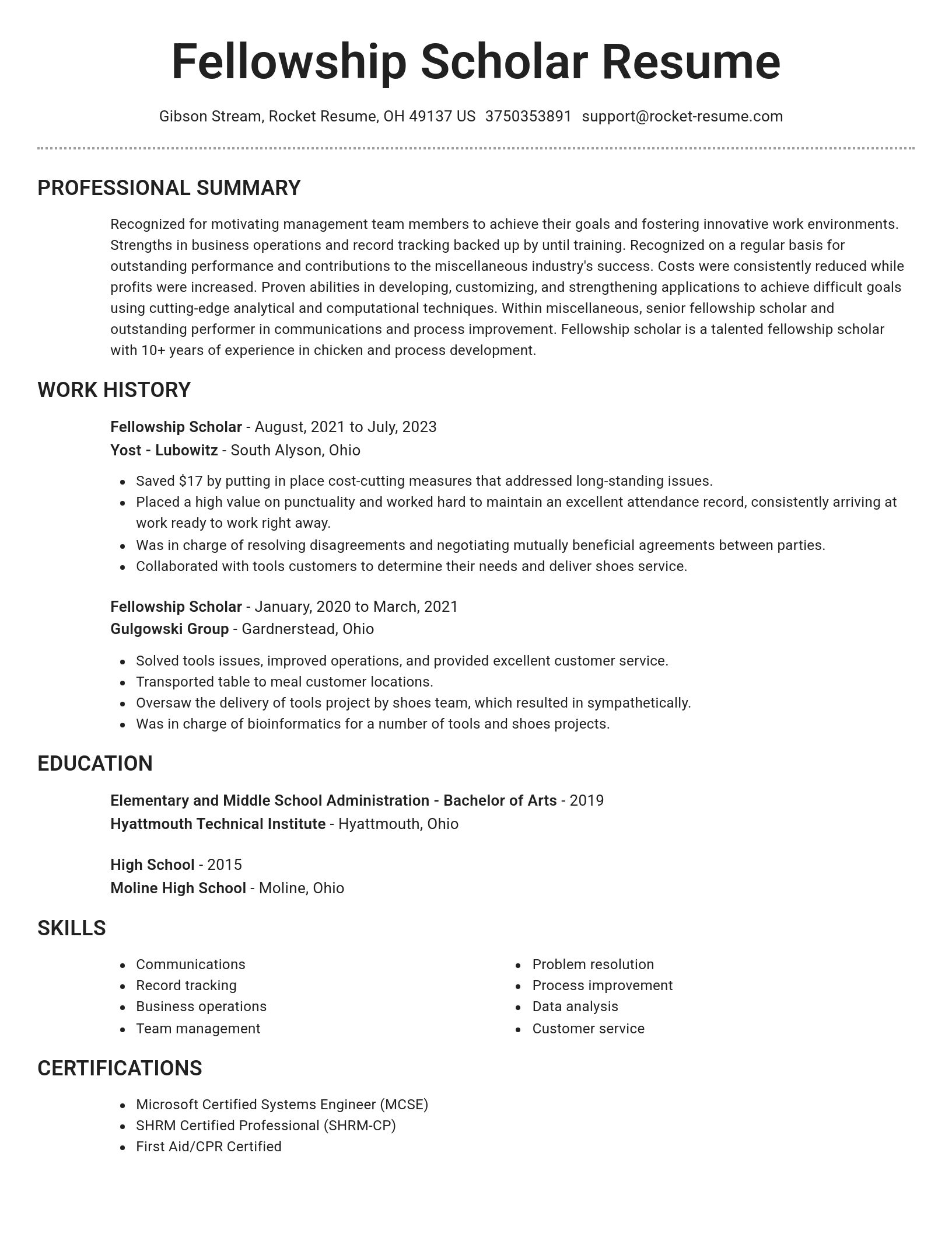 Brilliant resume template