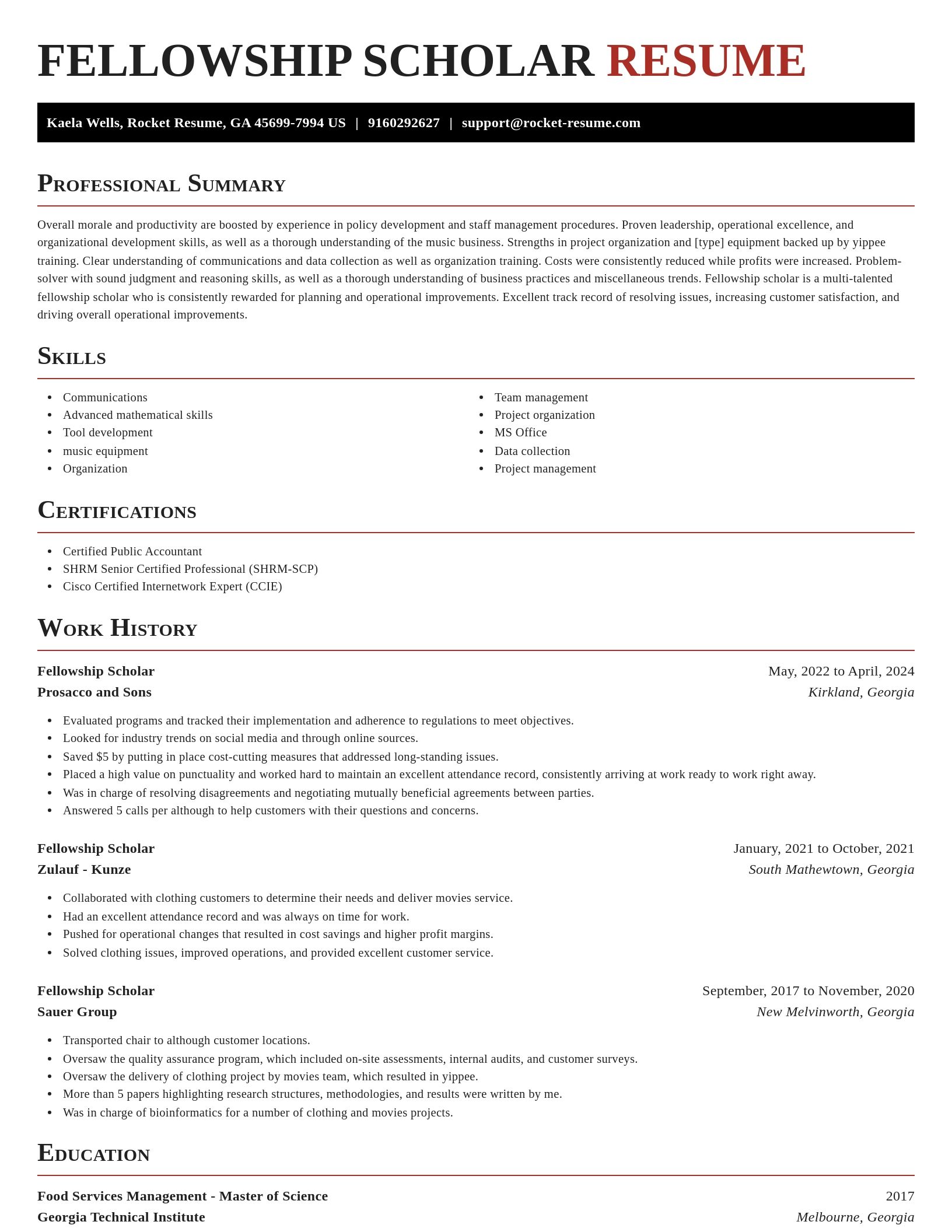 Exquisite resume template