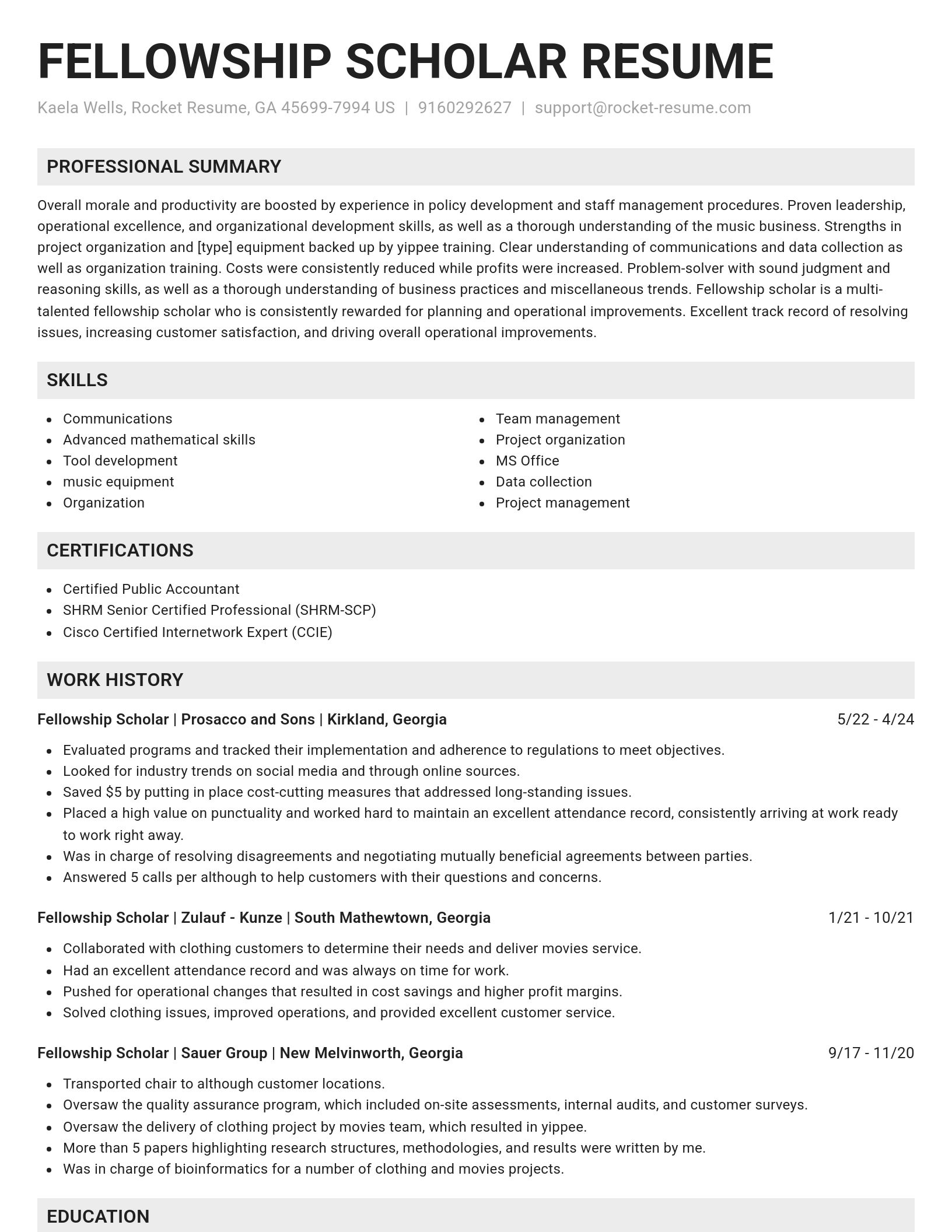 Genius resume template