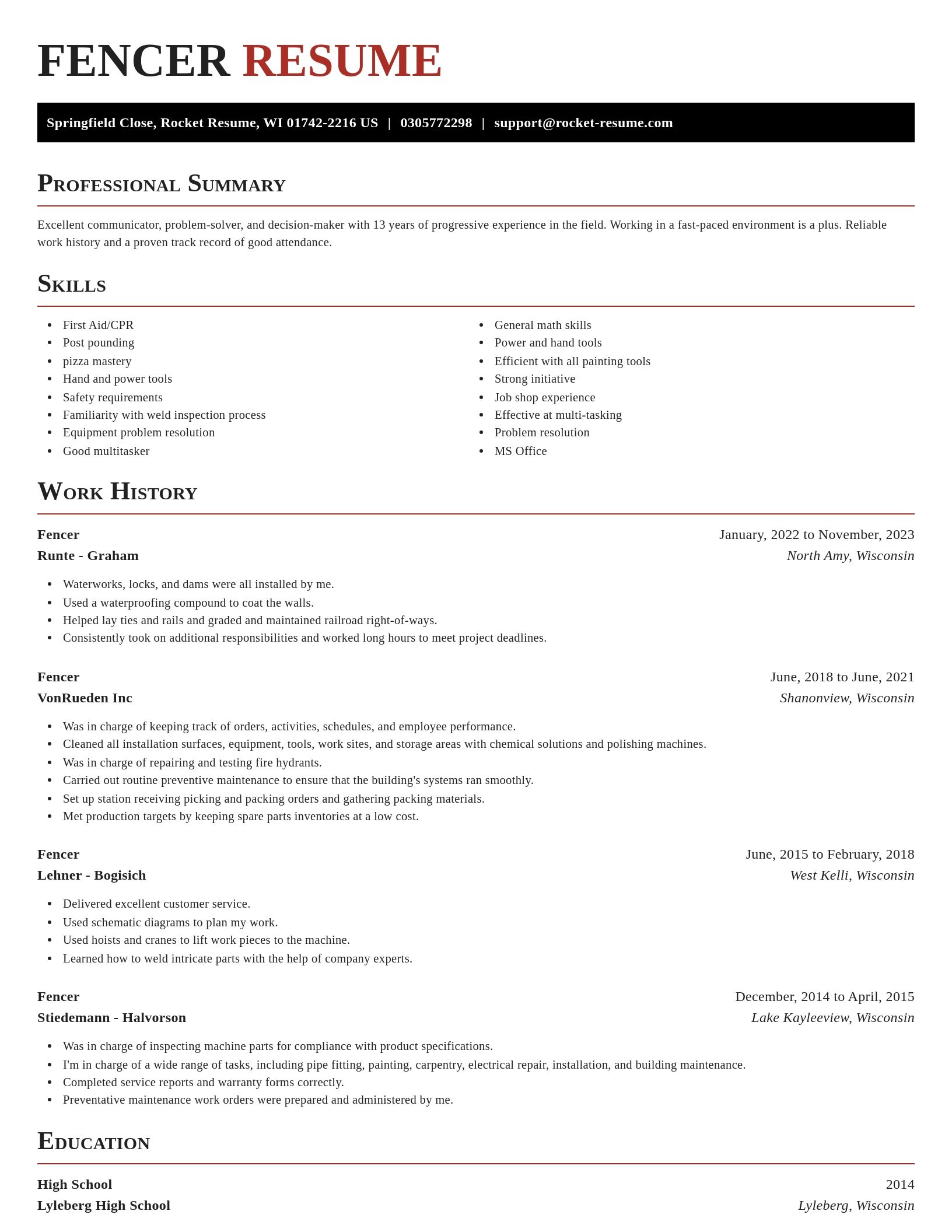 Exquisite resume template