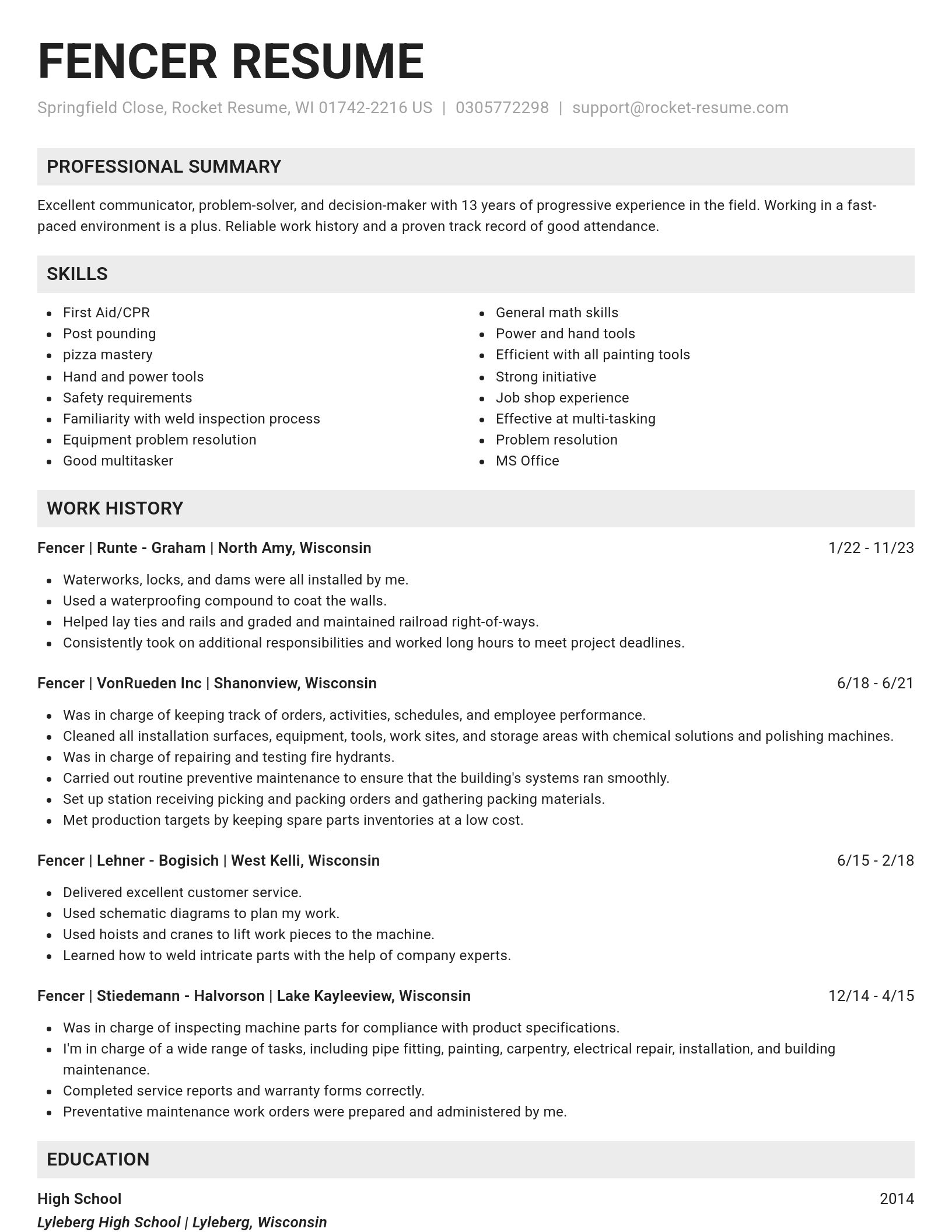 Genius resume template