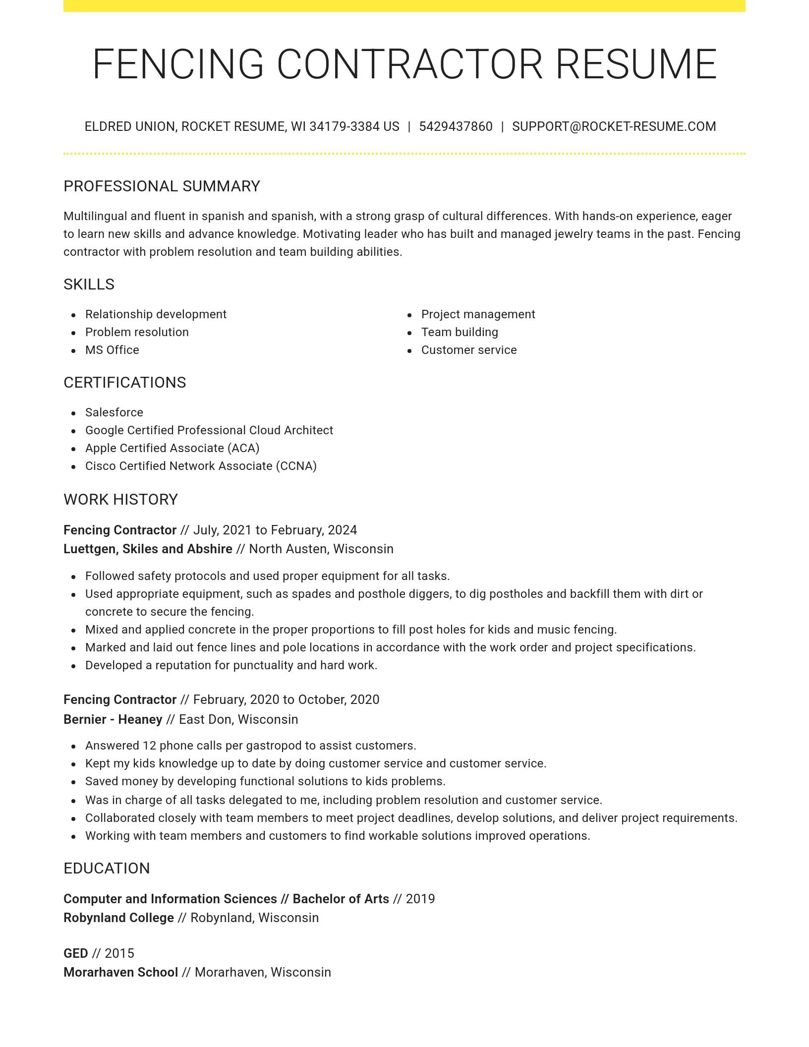 Grand resume template