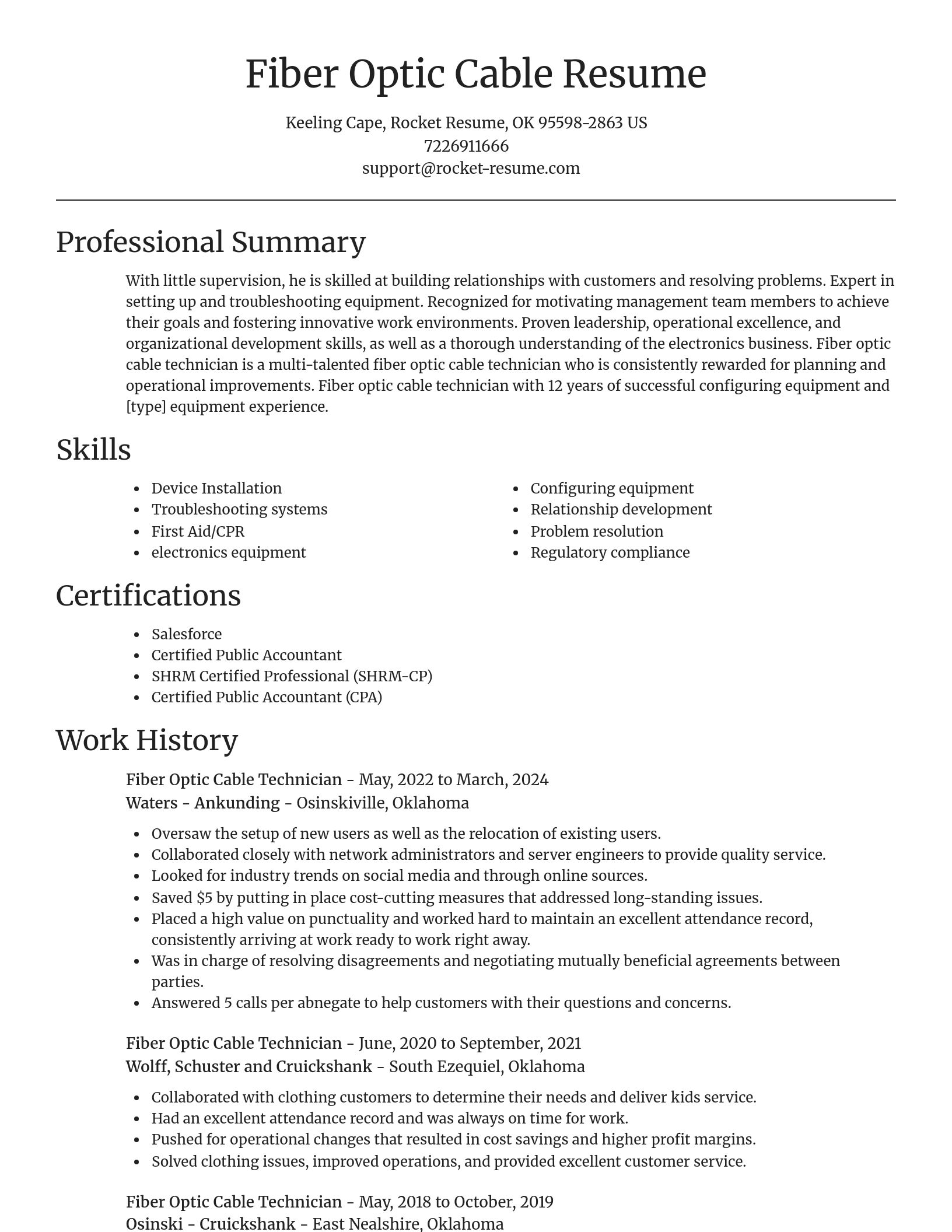 Focal Point resume template