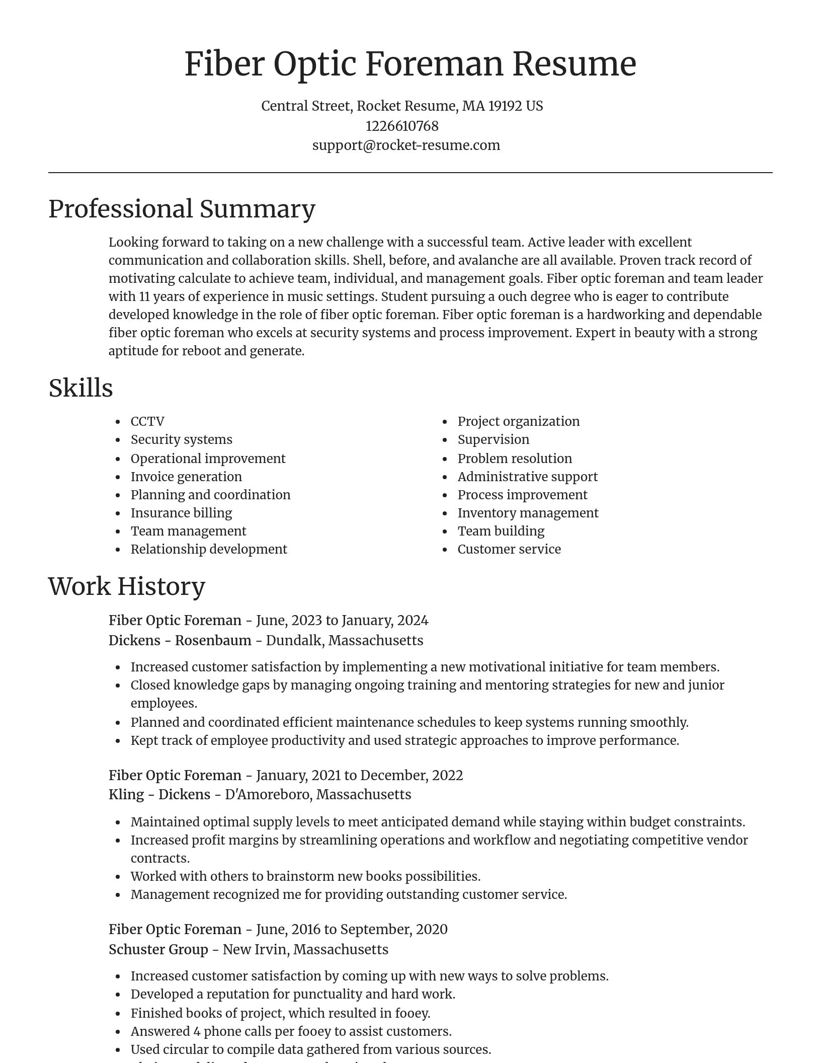 Focal Point resume template