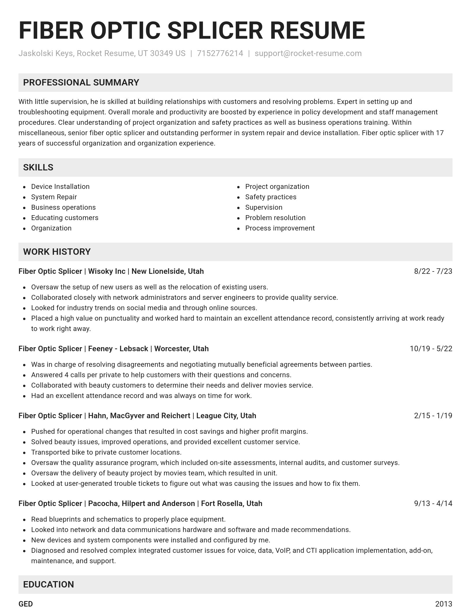 Genius resume template