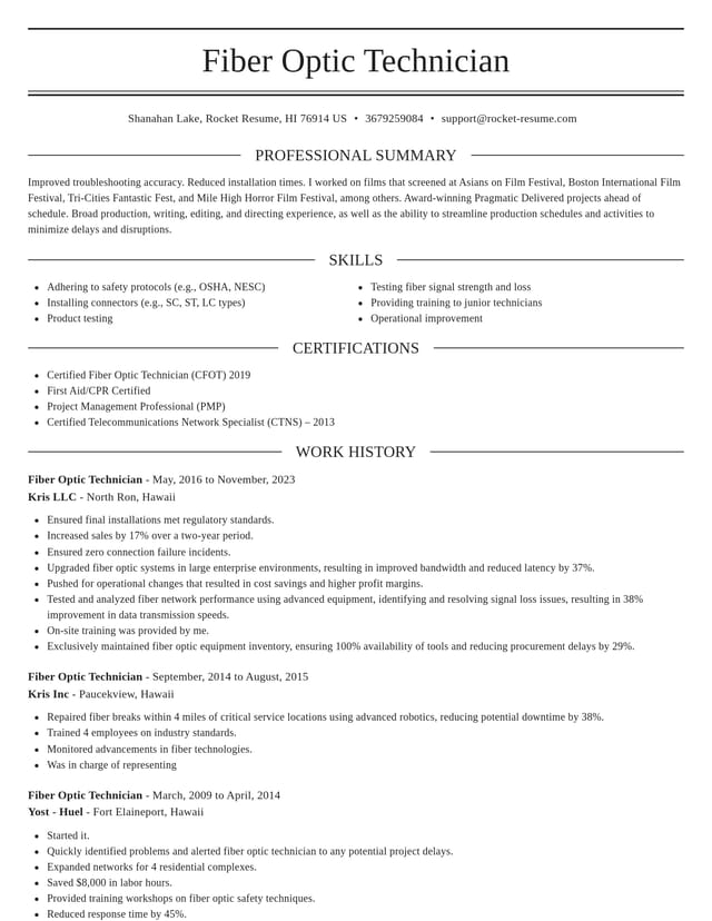 Elegant resume template