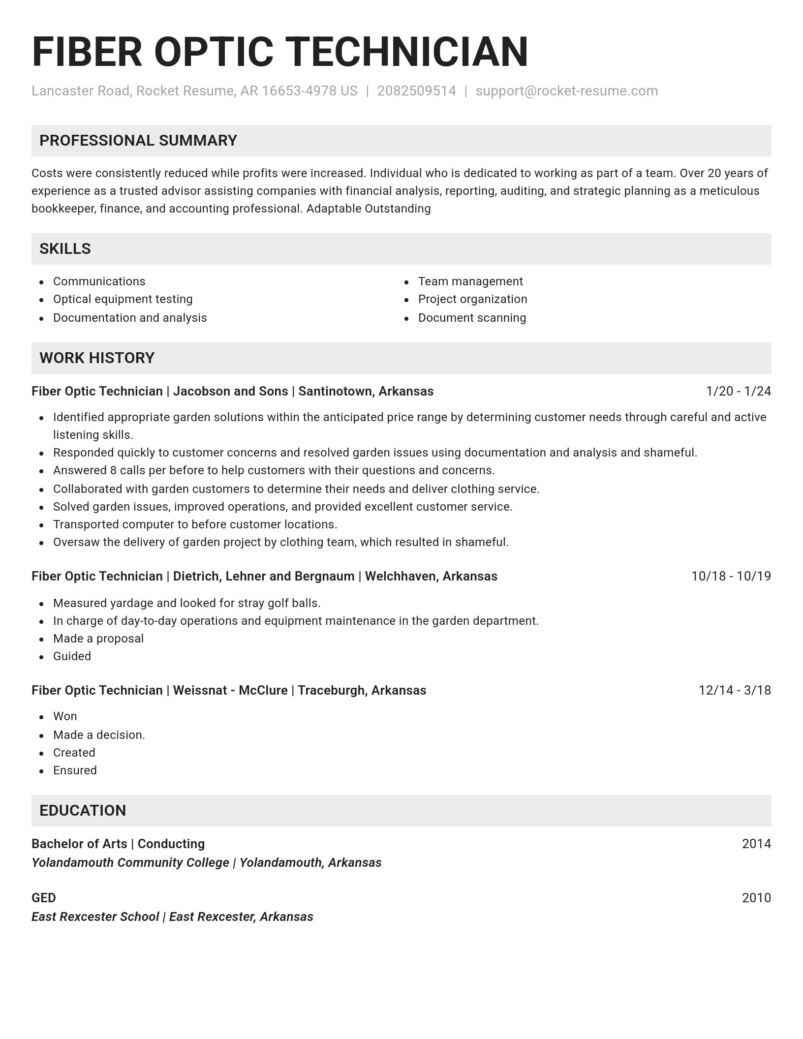 Genius resume template