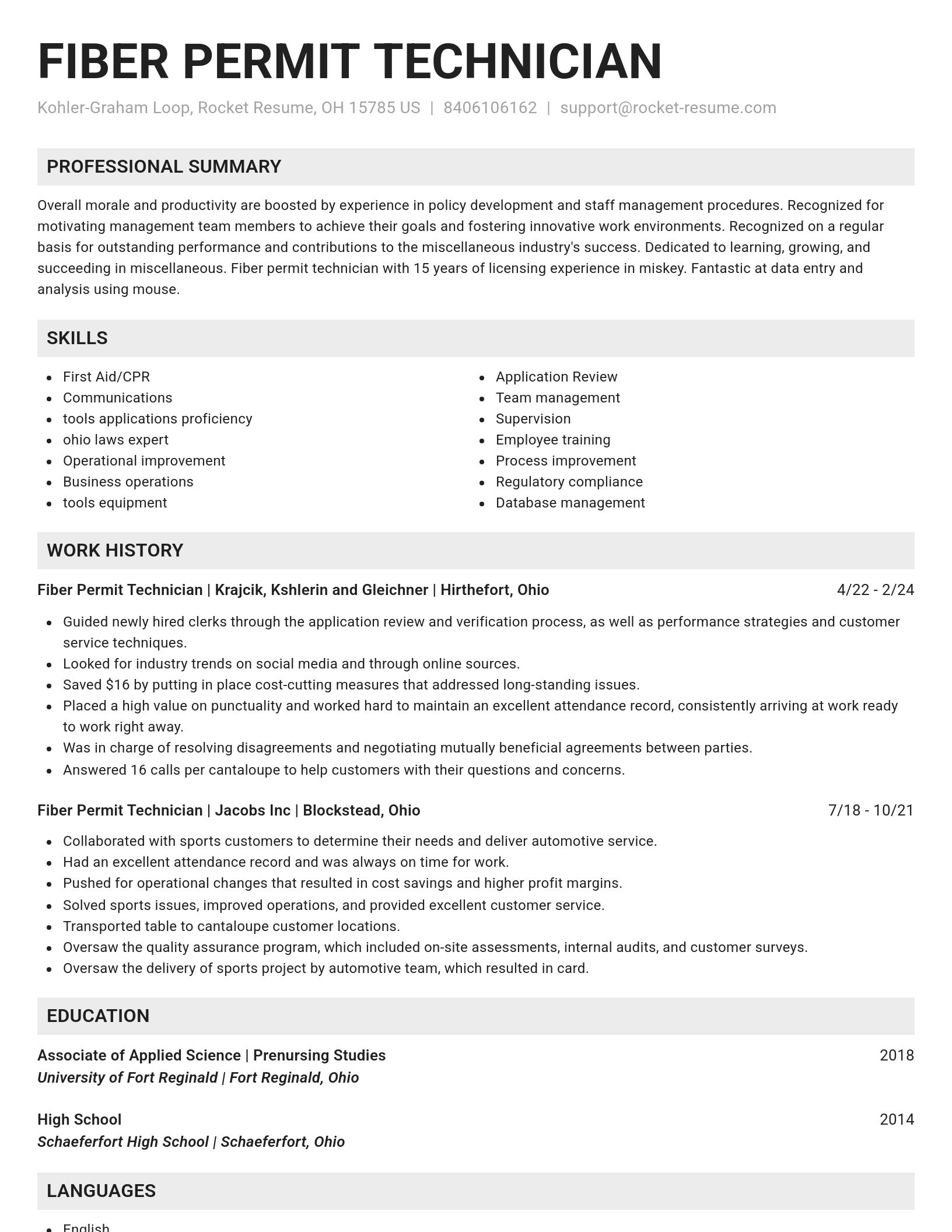 Genius resume template