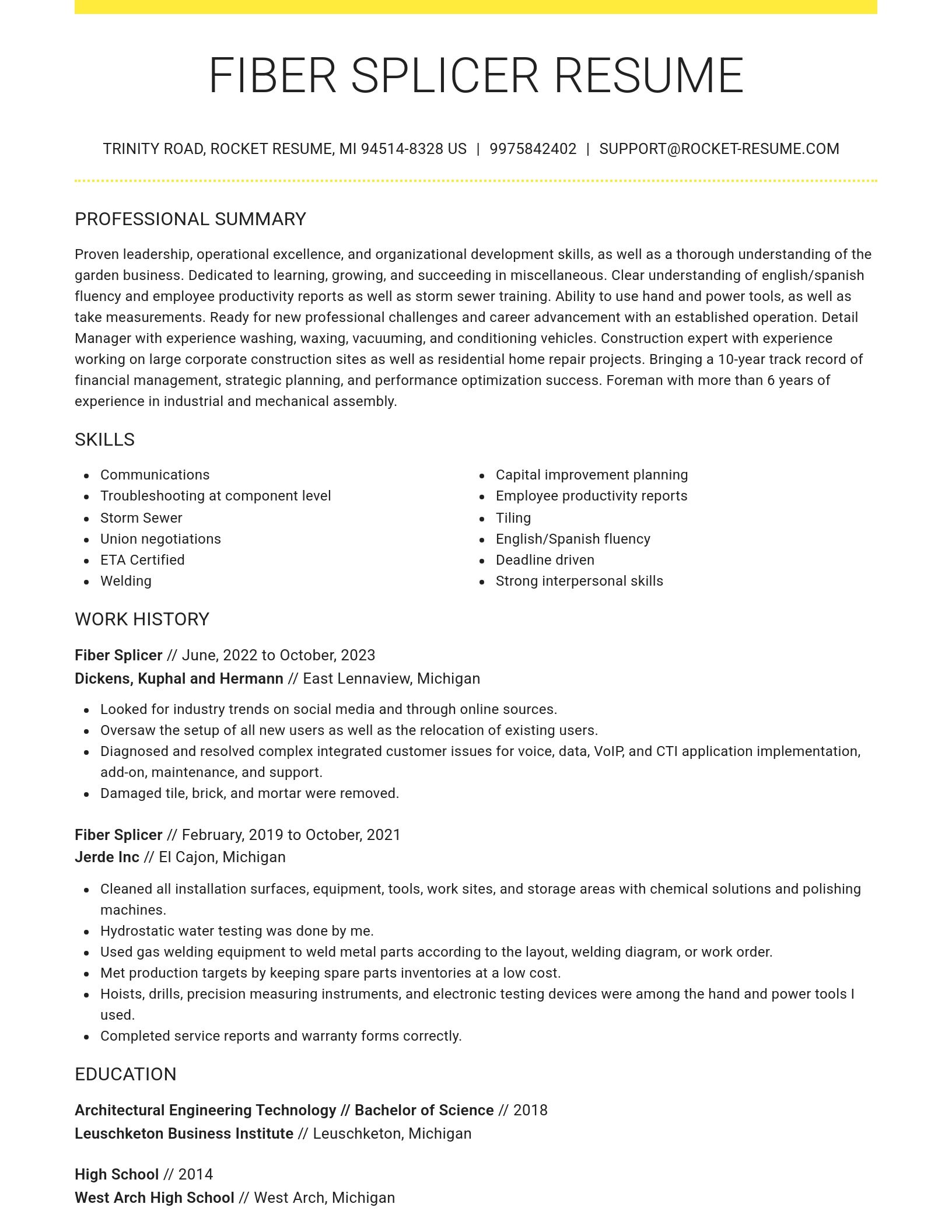 Grand resume template