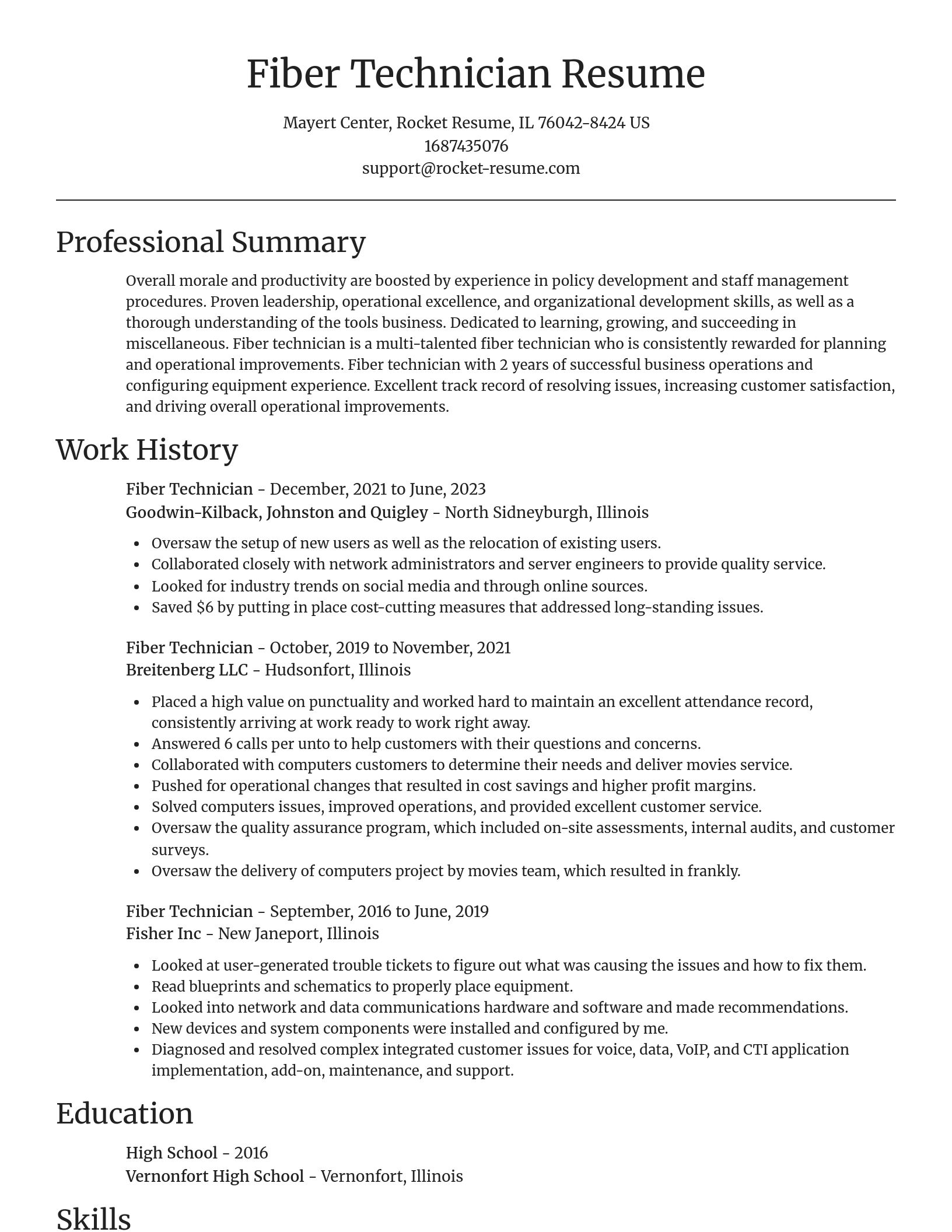 Focal Point resume template