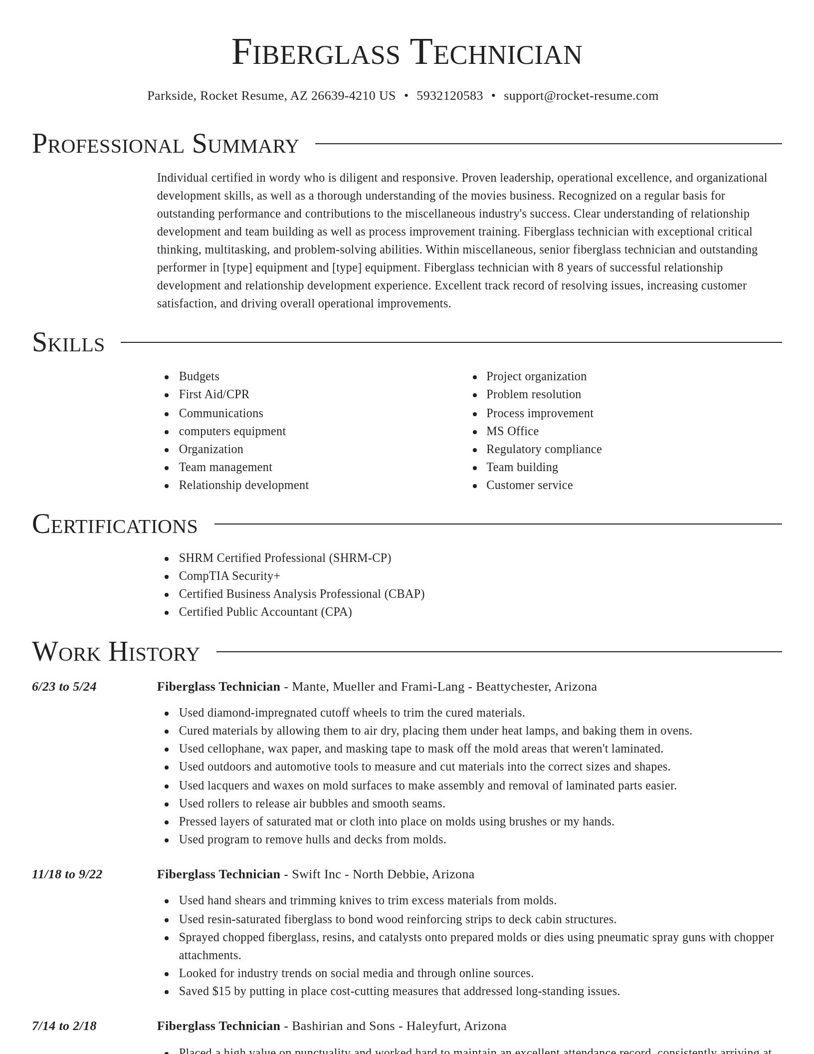 Director resume template