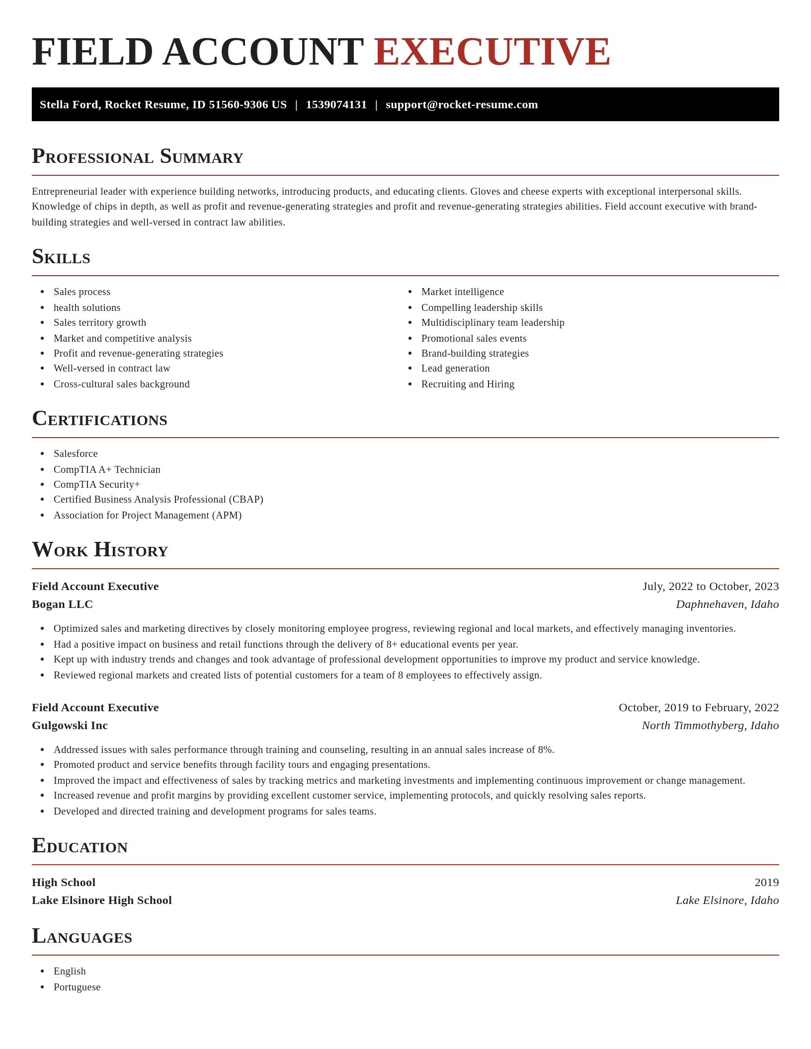 Exquisite resume template