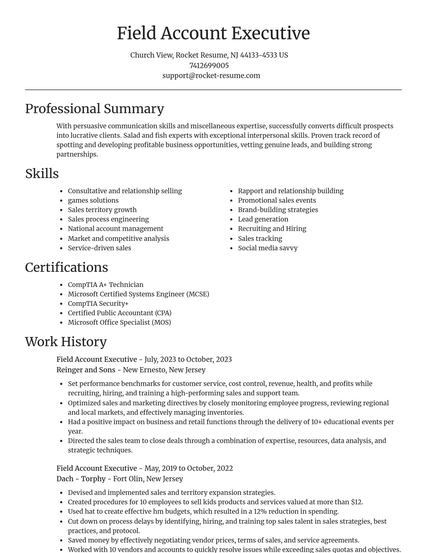 Focal Point resume template