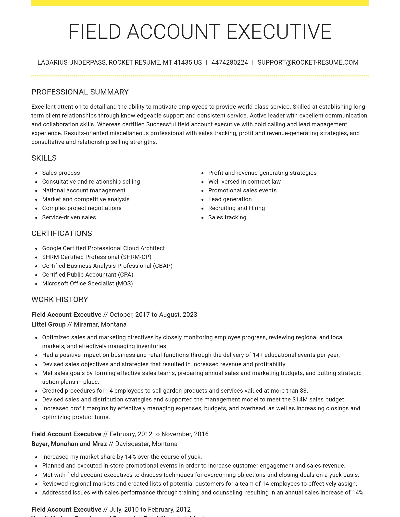 Grand resume template