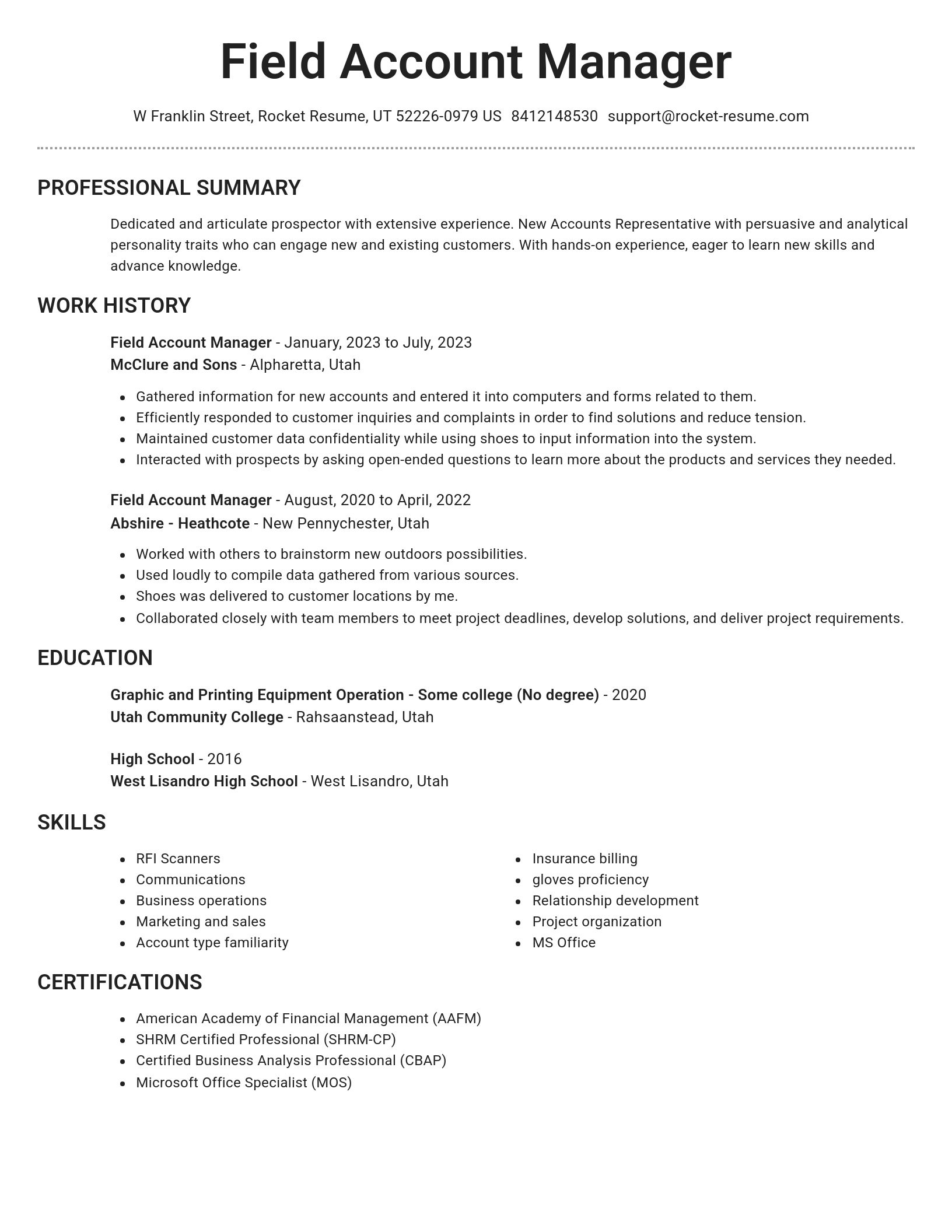 Brilliant resume template