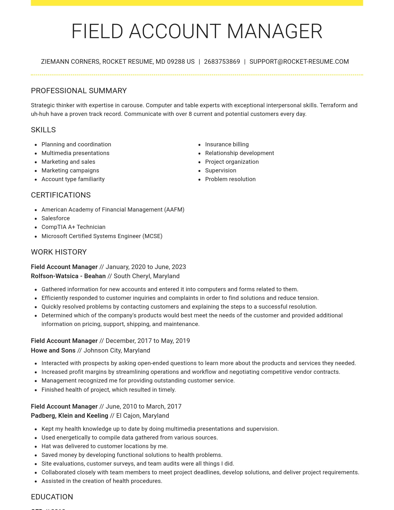Grand resume template