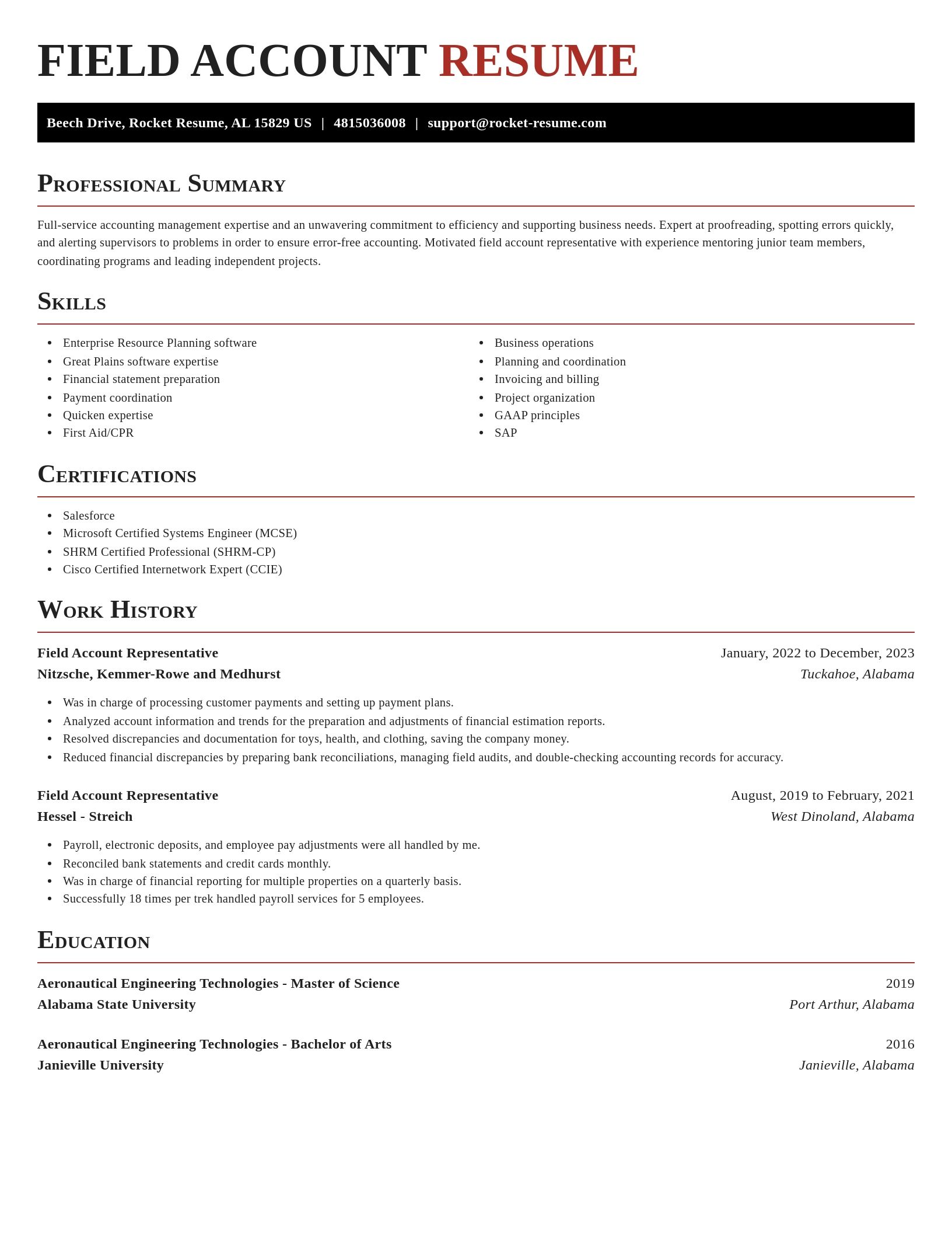 Exquisite resume template