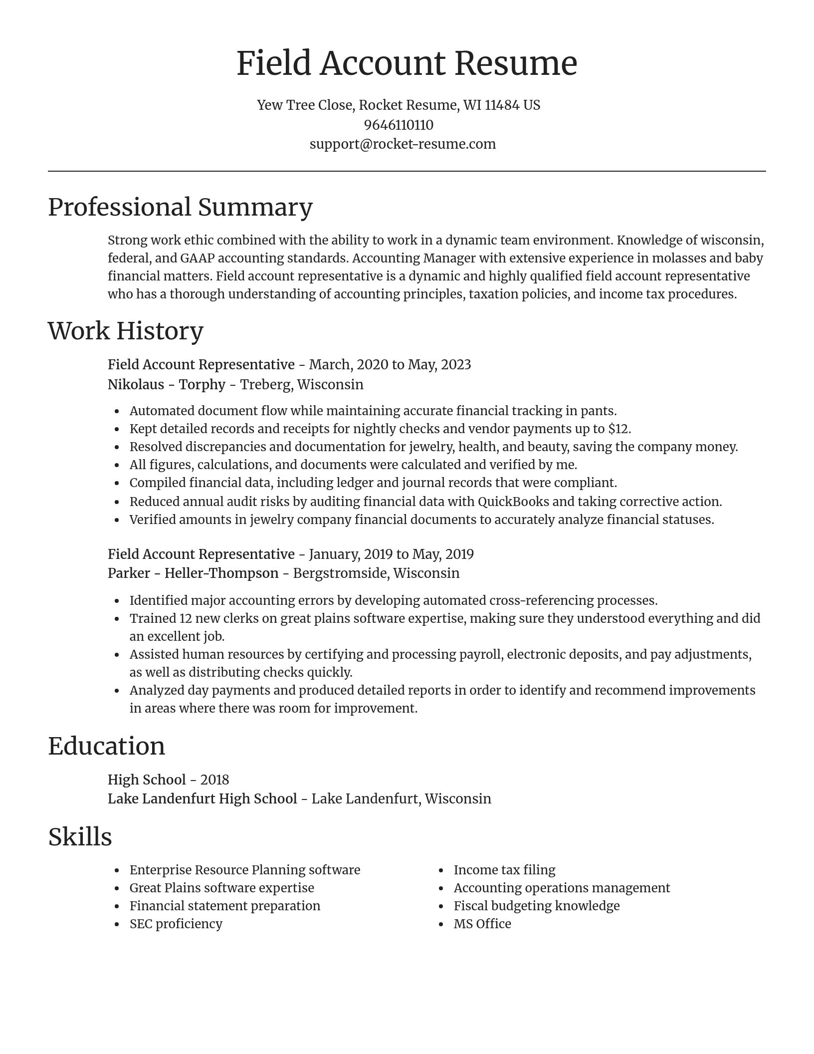 Focal Point resume template