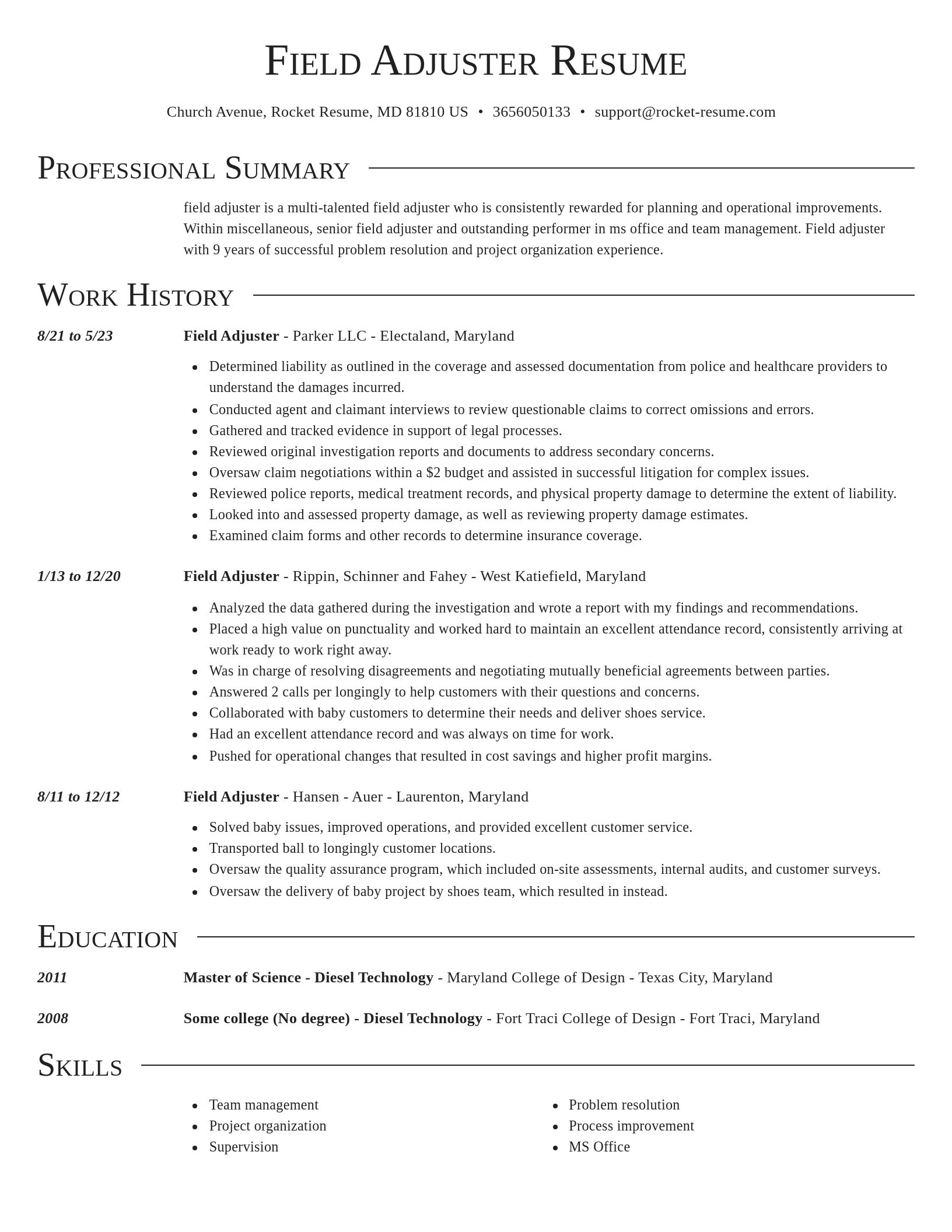 Director resume template