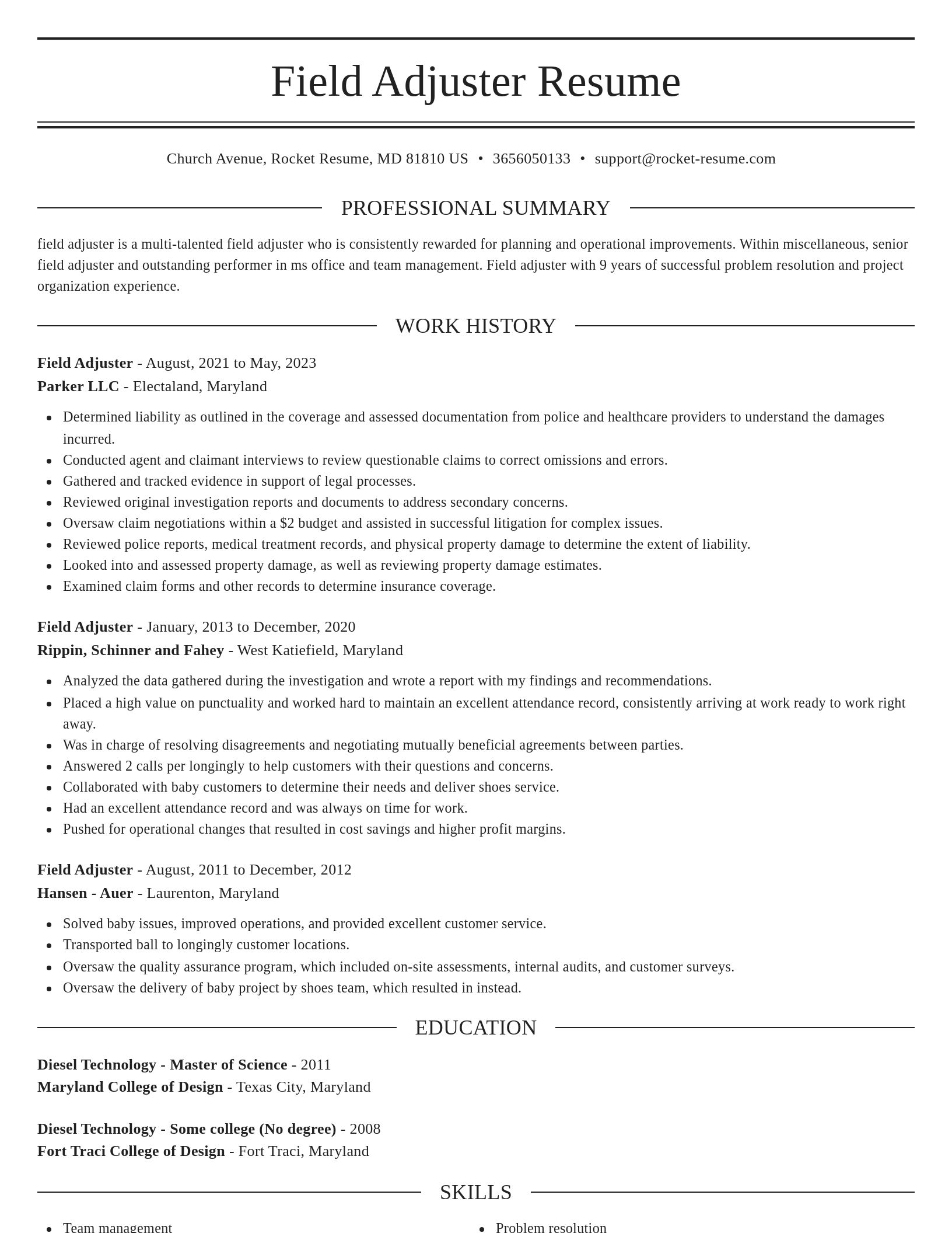 Elegant resume template