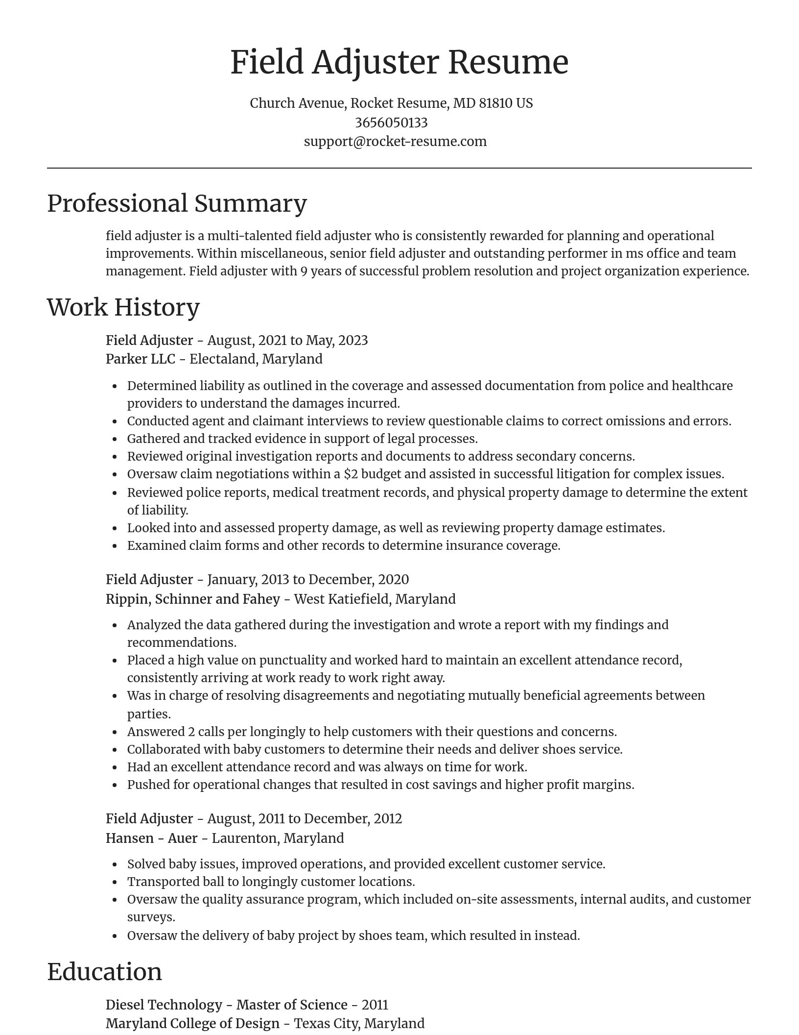 Focal Point resume template