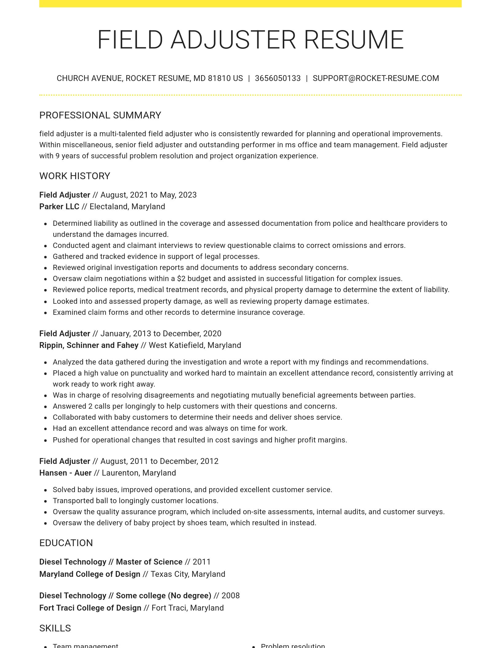 Grand resume template