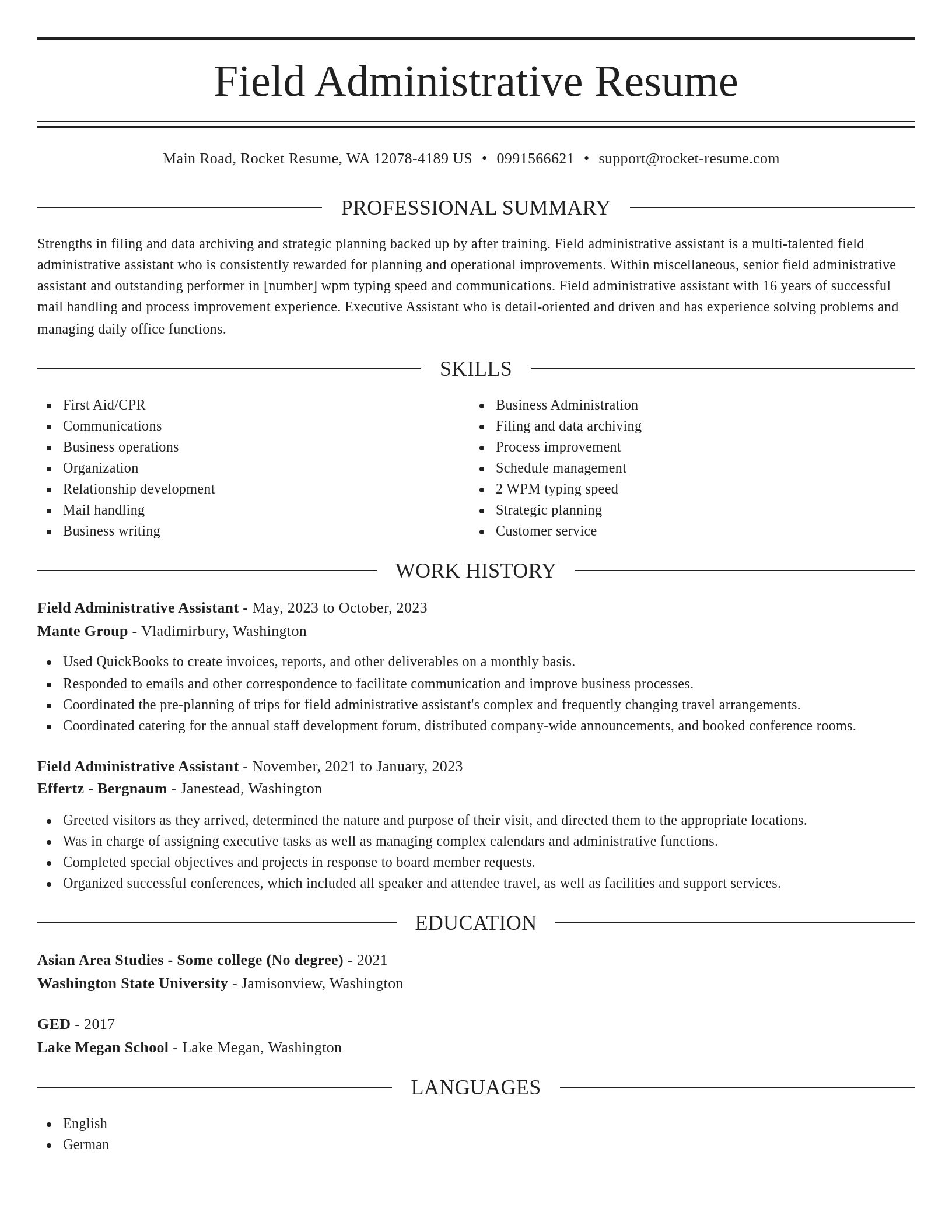 Elegant resume template