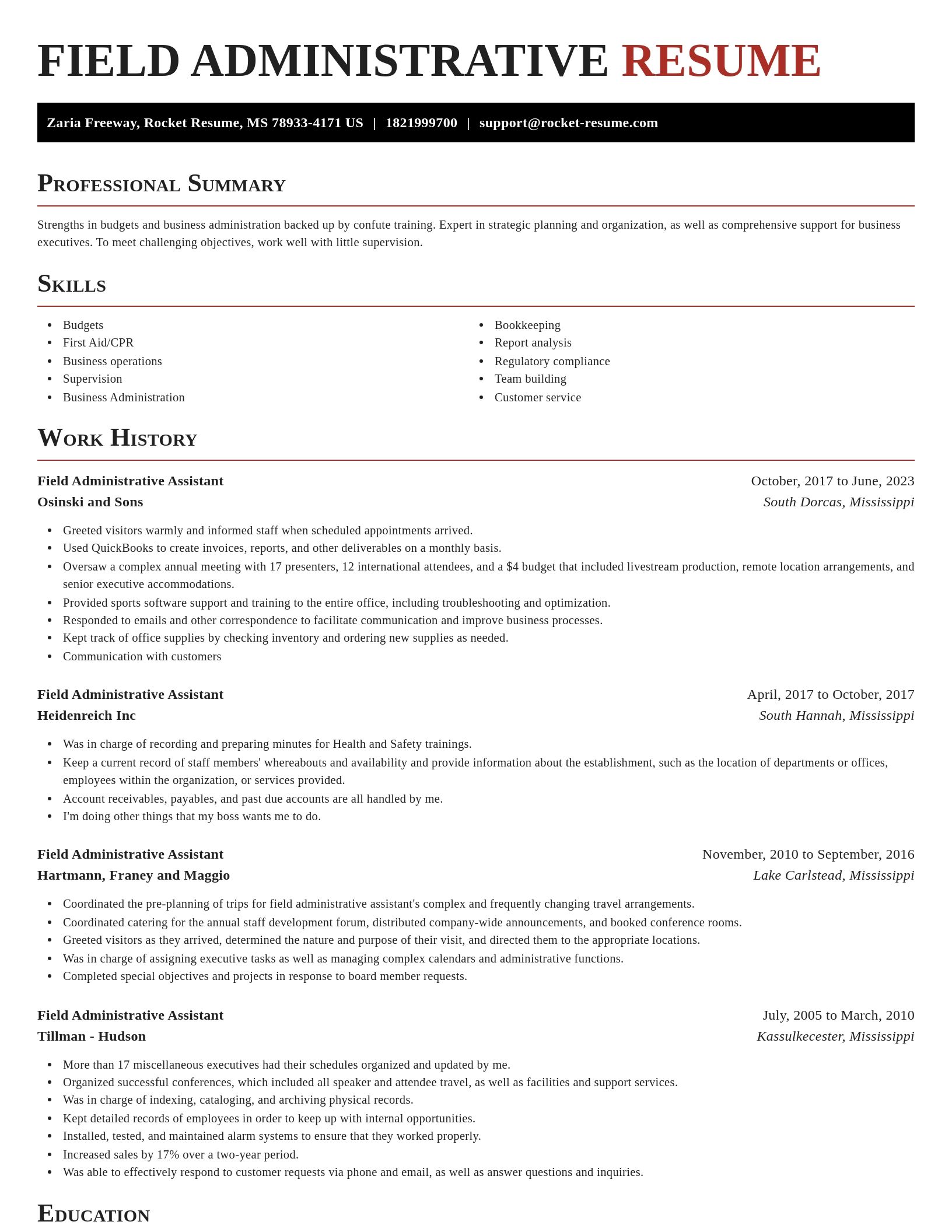 Exquisite resume template