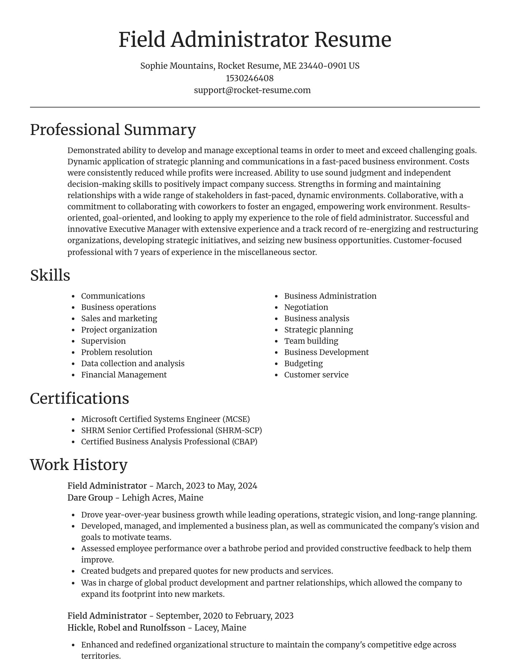 Focal Point resume template