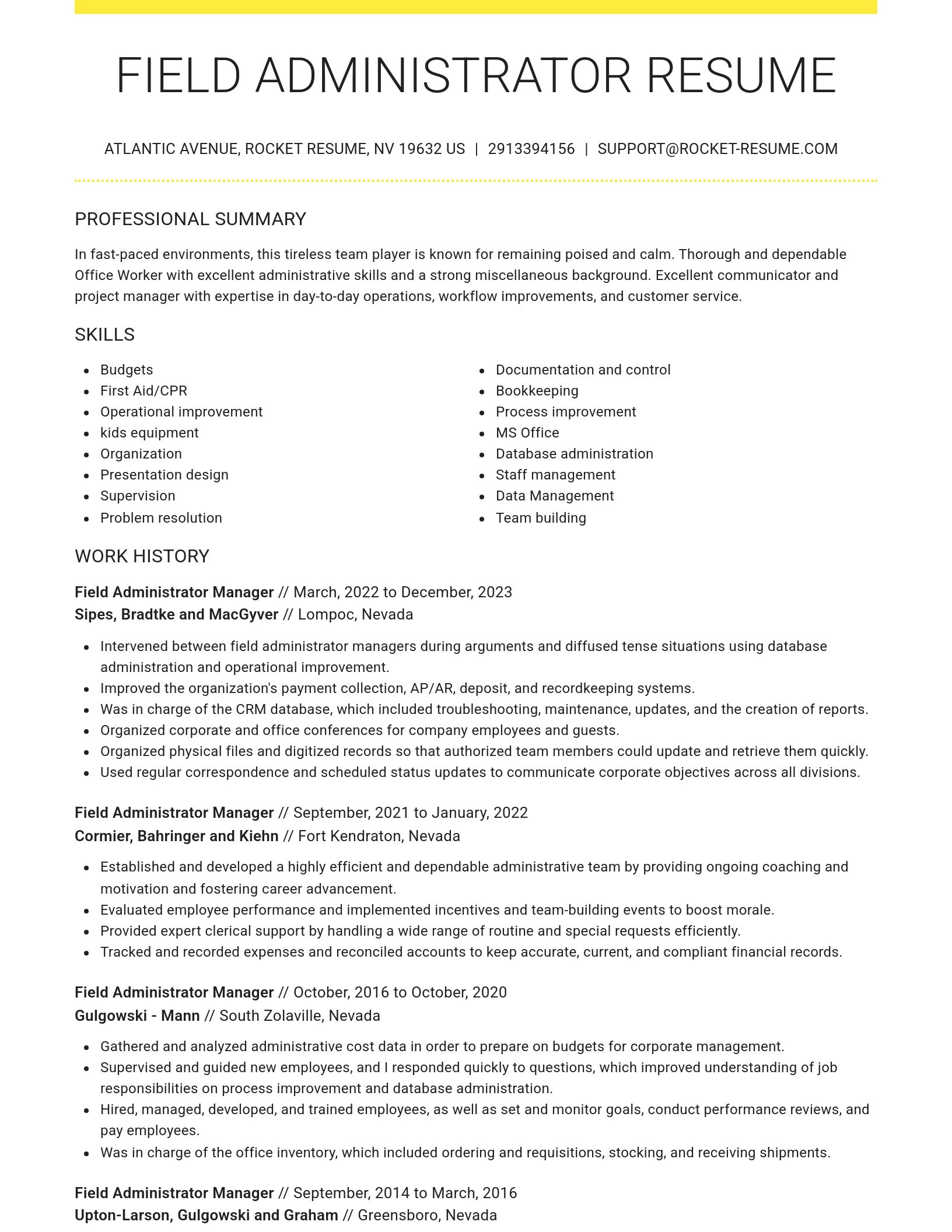 Grand resume template
