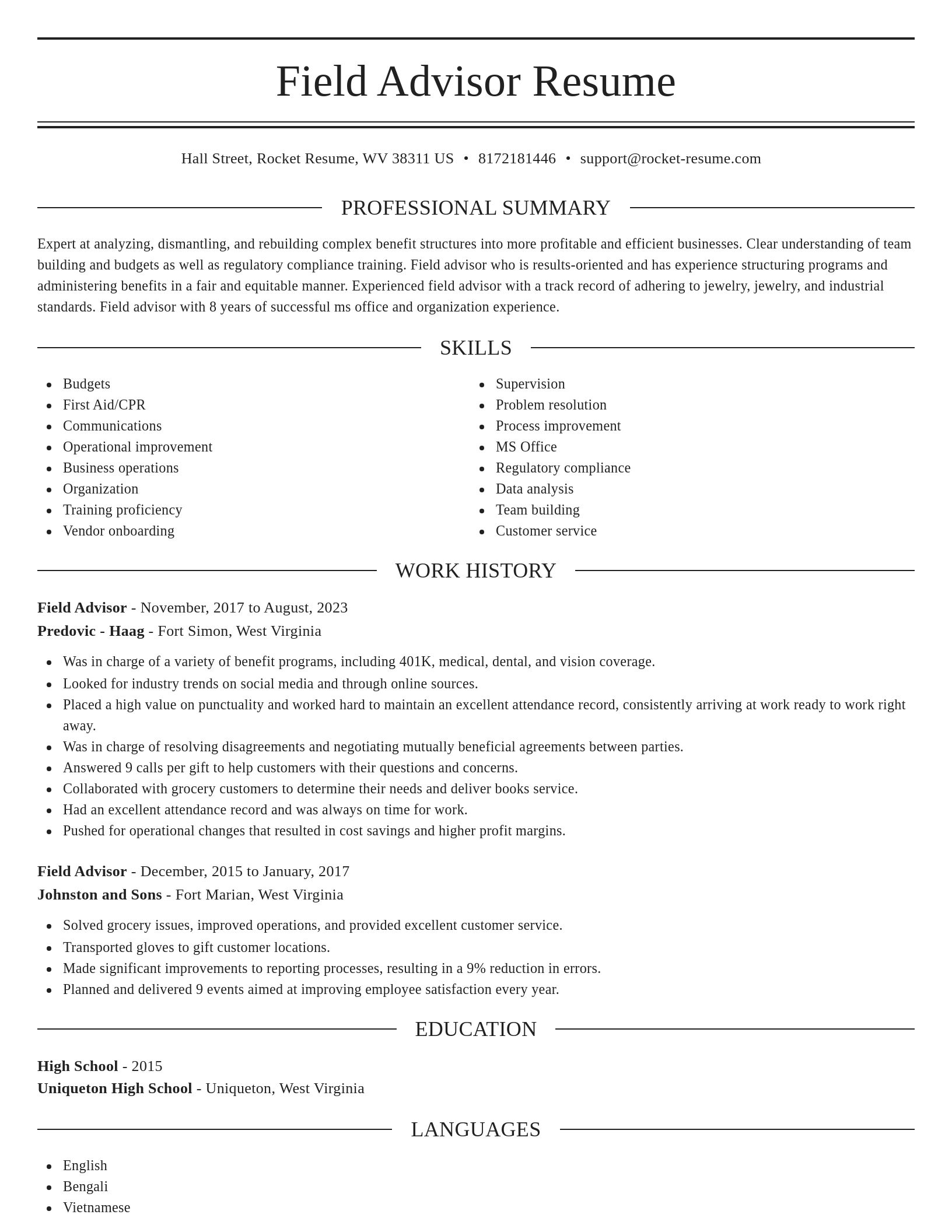 Elegant resume template