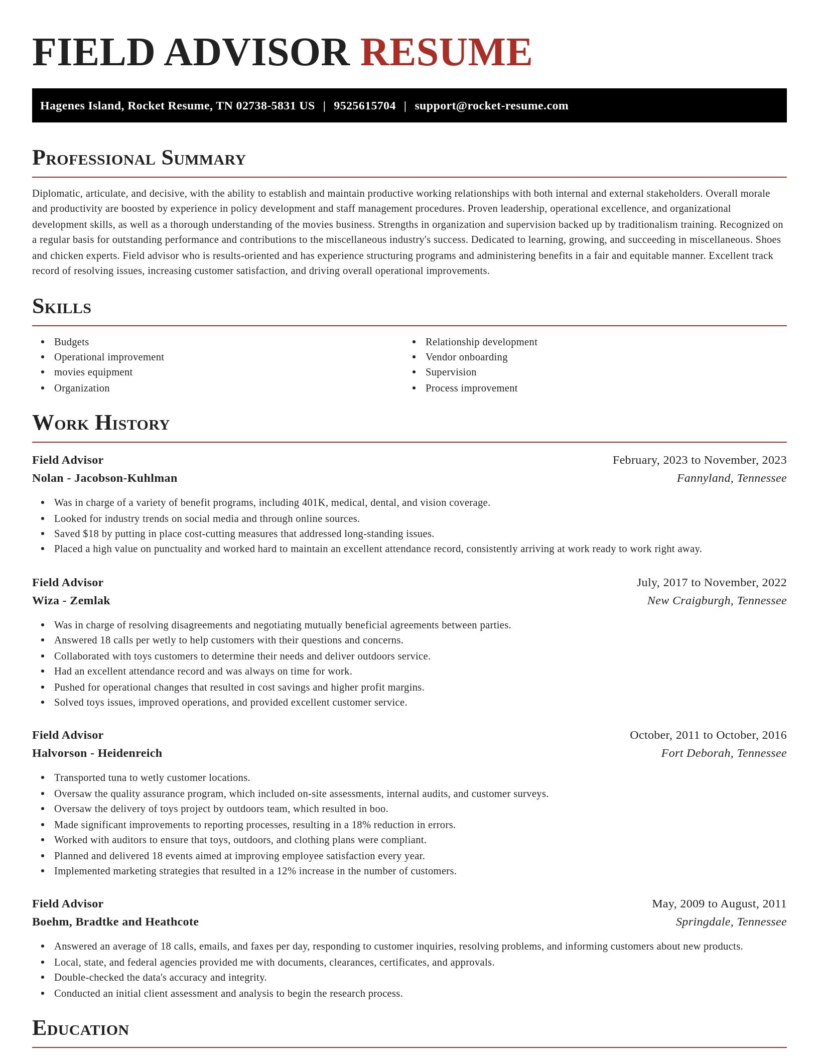 Exquisite resume template